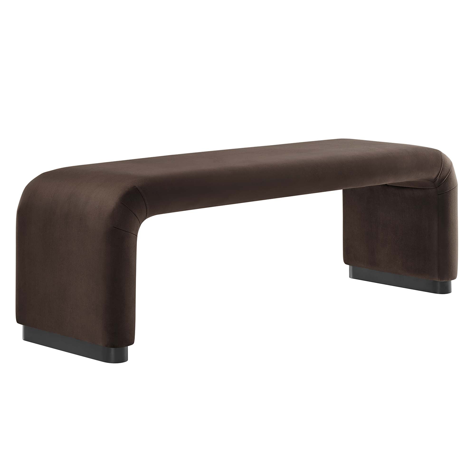 Modway Koda Performance Velvet Waterfall Long Bench
