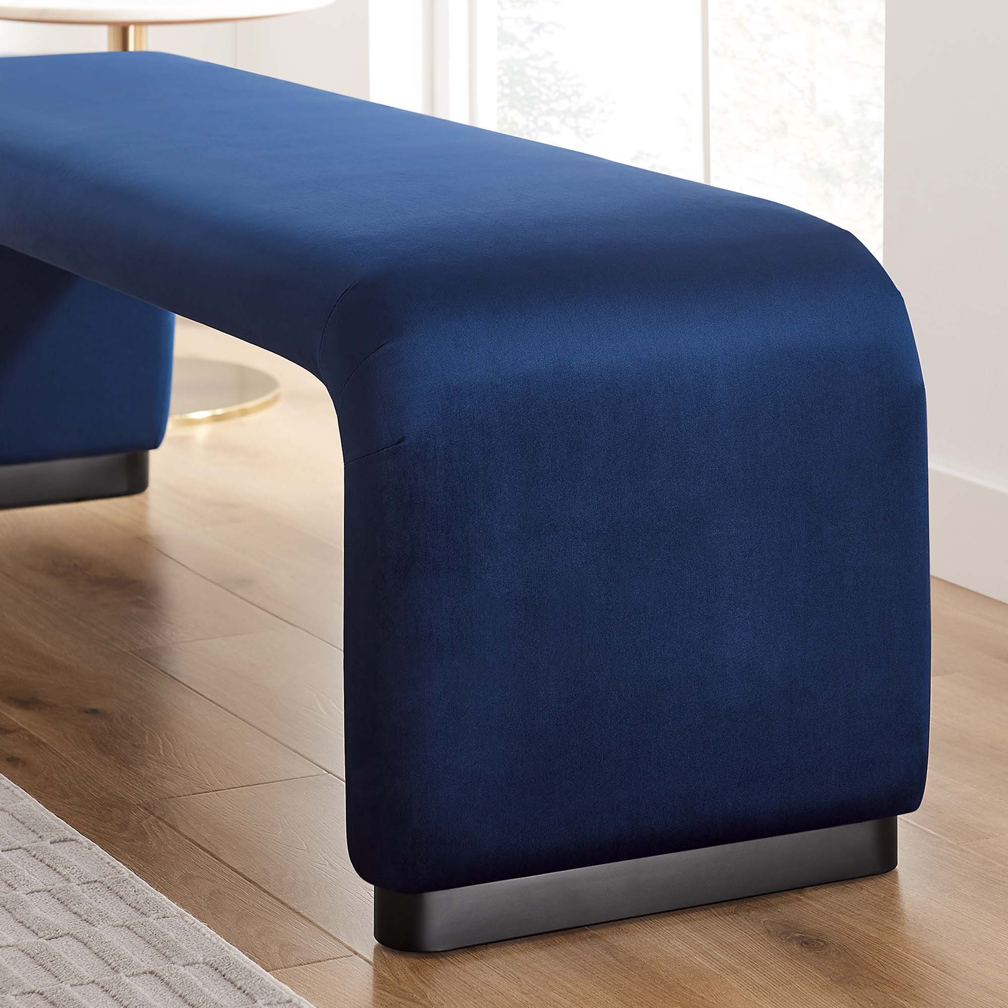 Modway Koda Performance Velvet Waterfall Long Bench