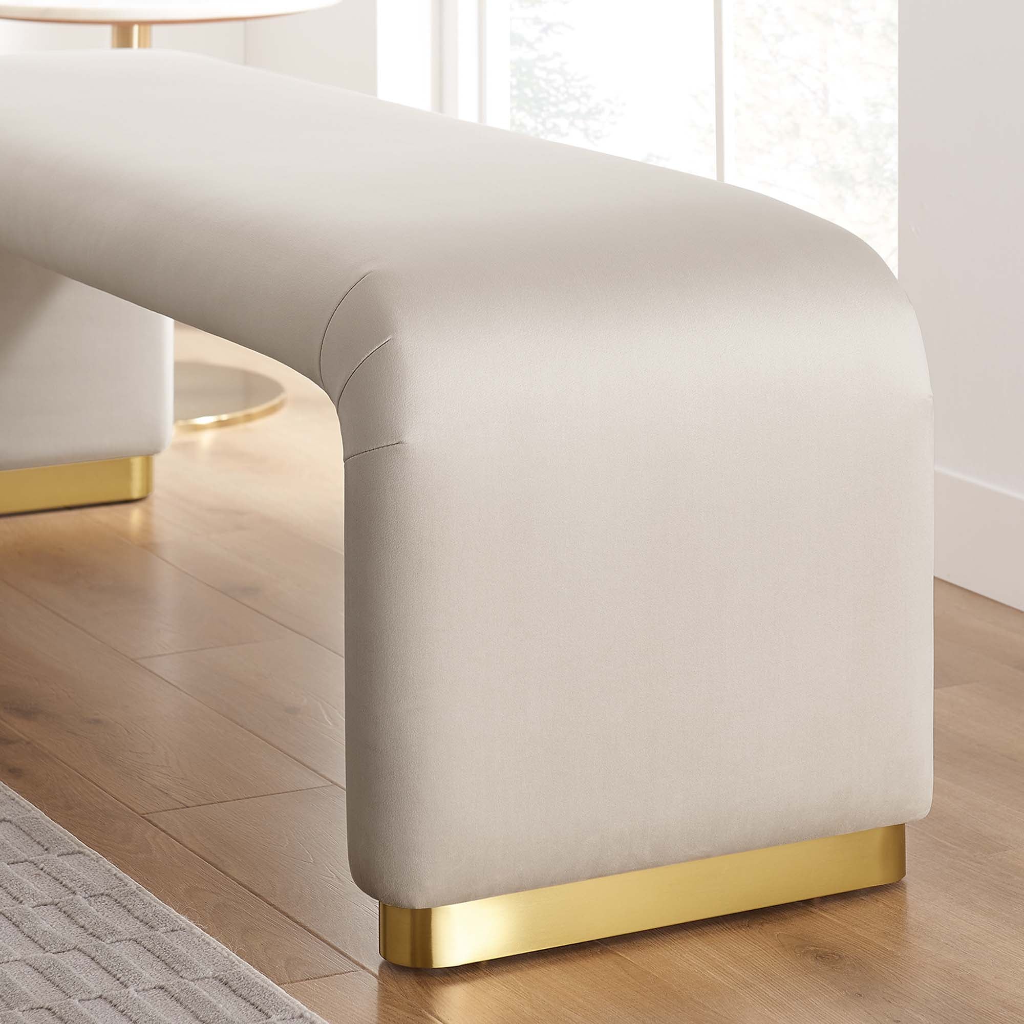 Modway Koda Performance Velvet Waterfall Long Bench