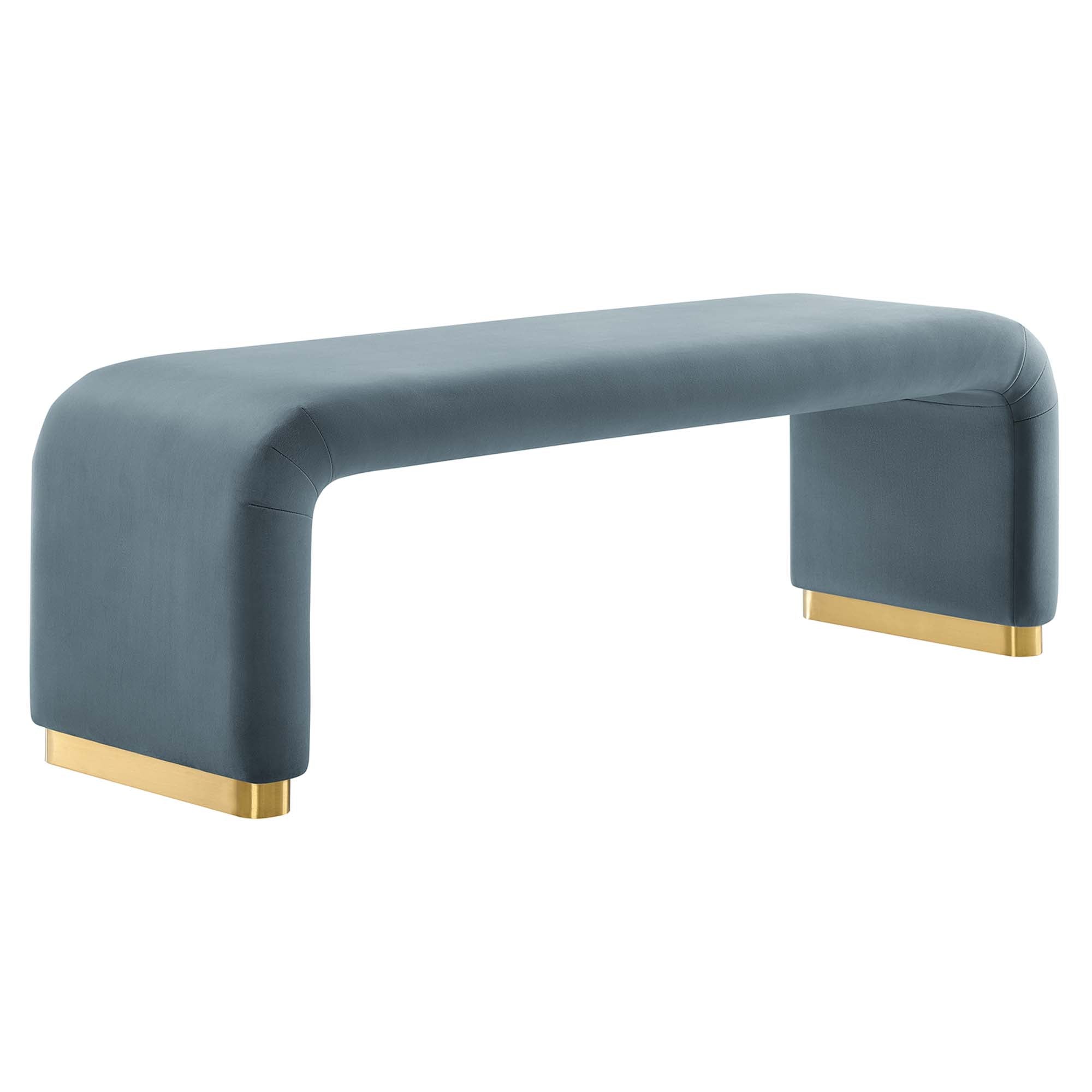 Modway Koda Performance Velvet Waterfall Long Bench