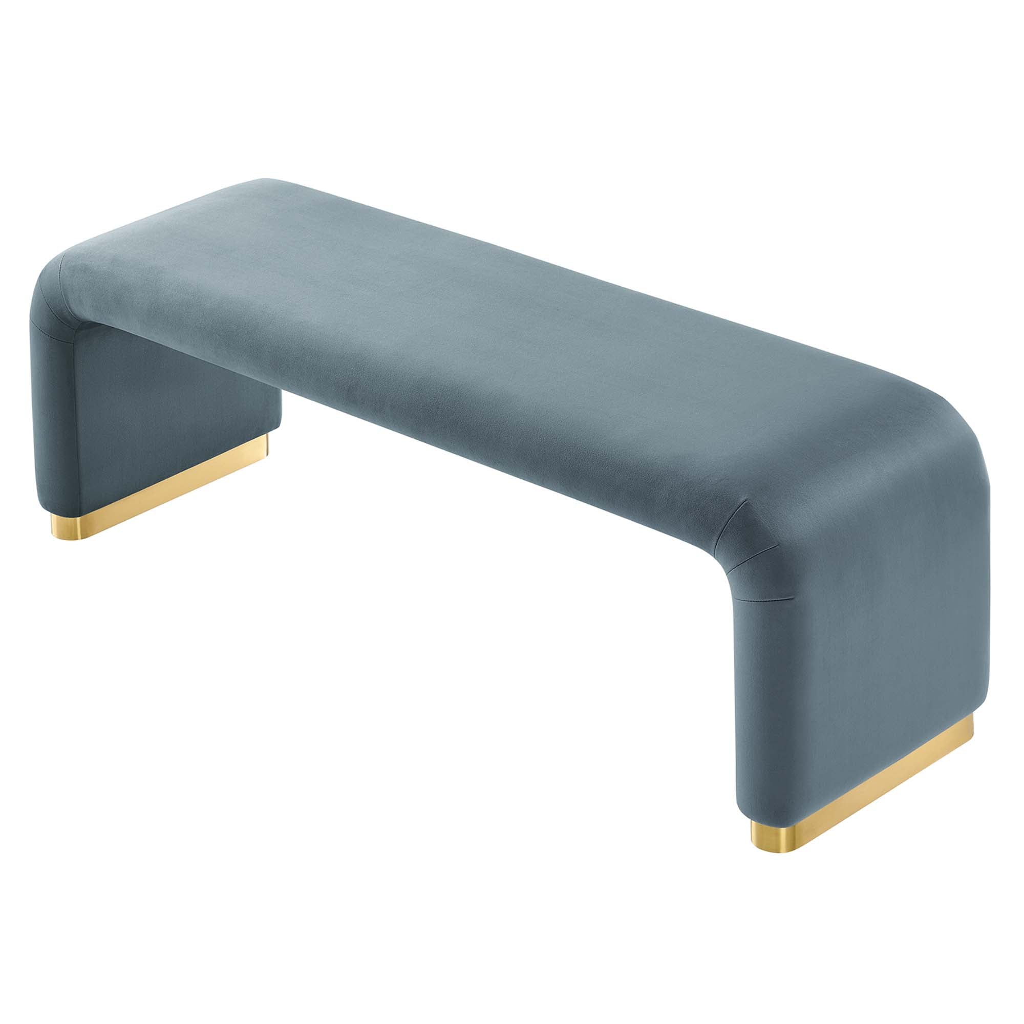 Modway Koda Performance Velvet Waterfall Long Bench