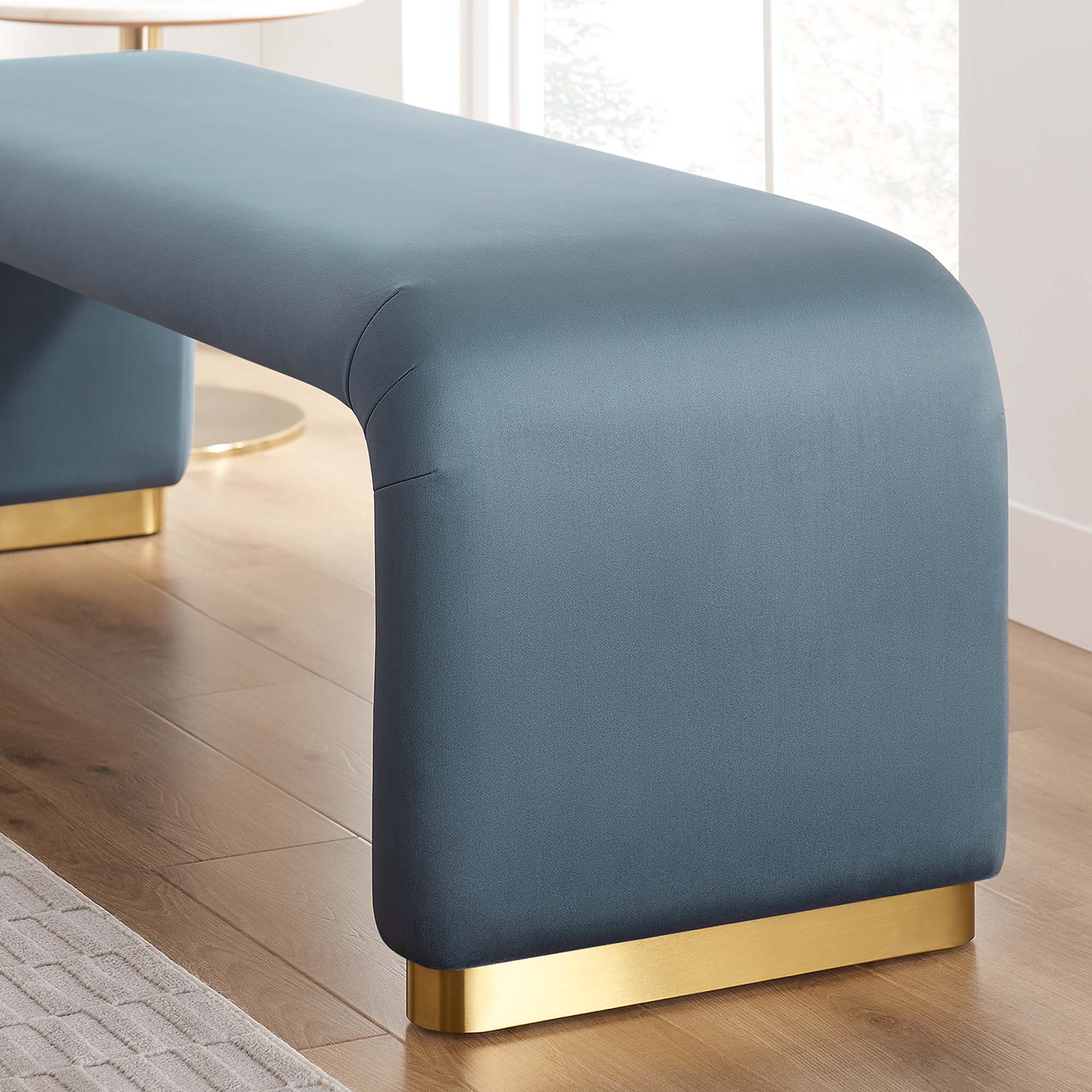 Modway Koda Performance Velvet Waterfall Long Bench