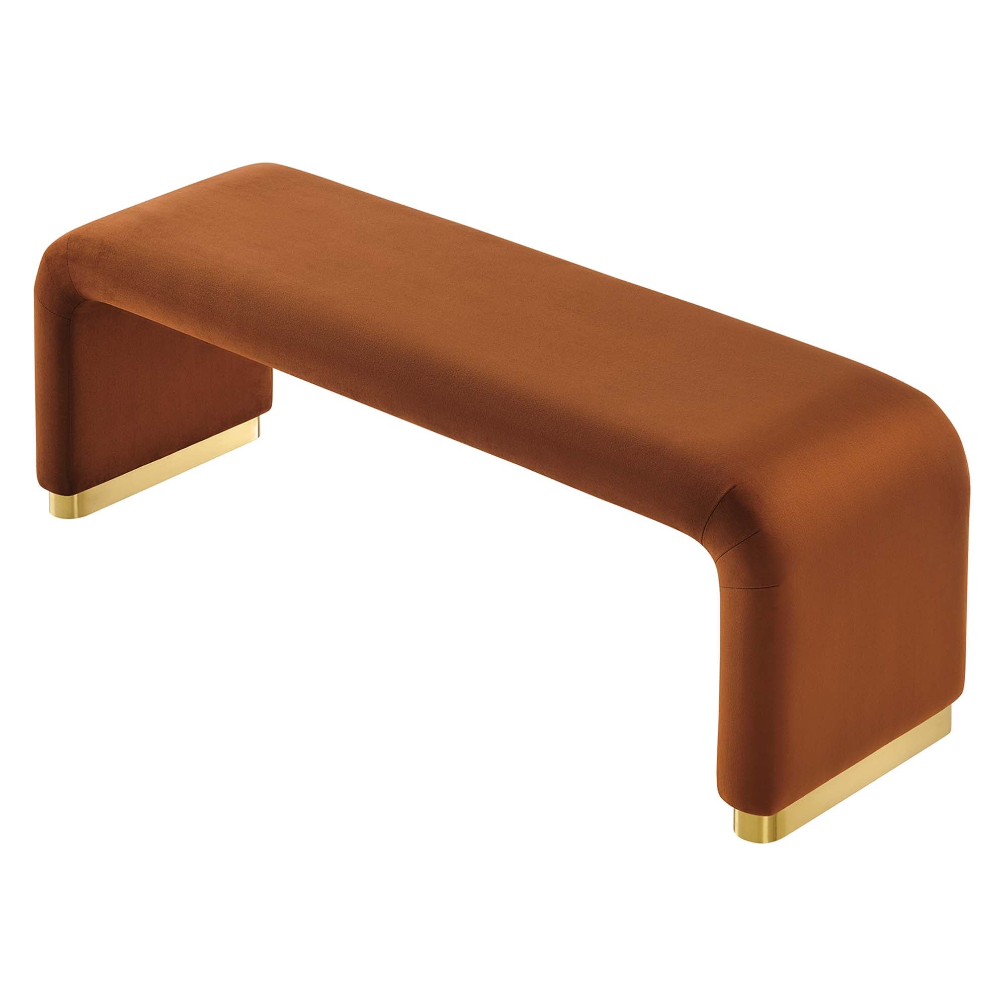 Modway Koda Performance Velvet Waterfall Long Bench