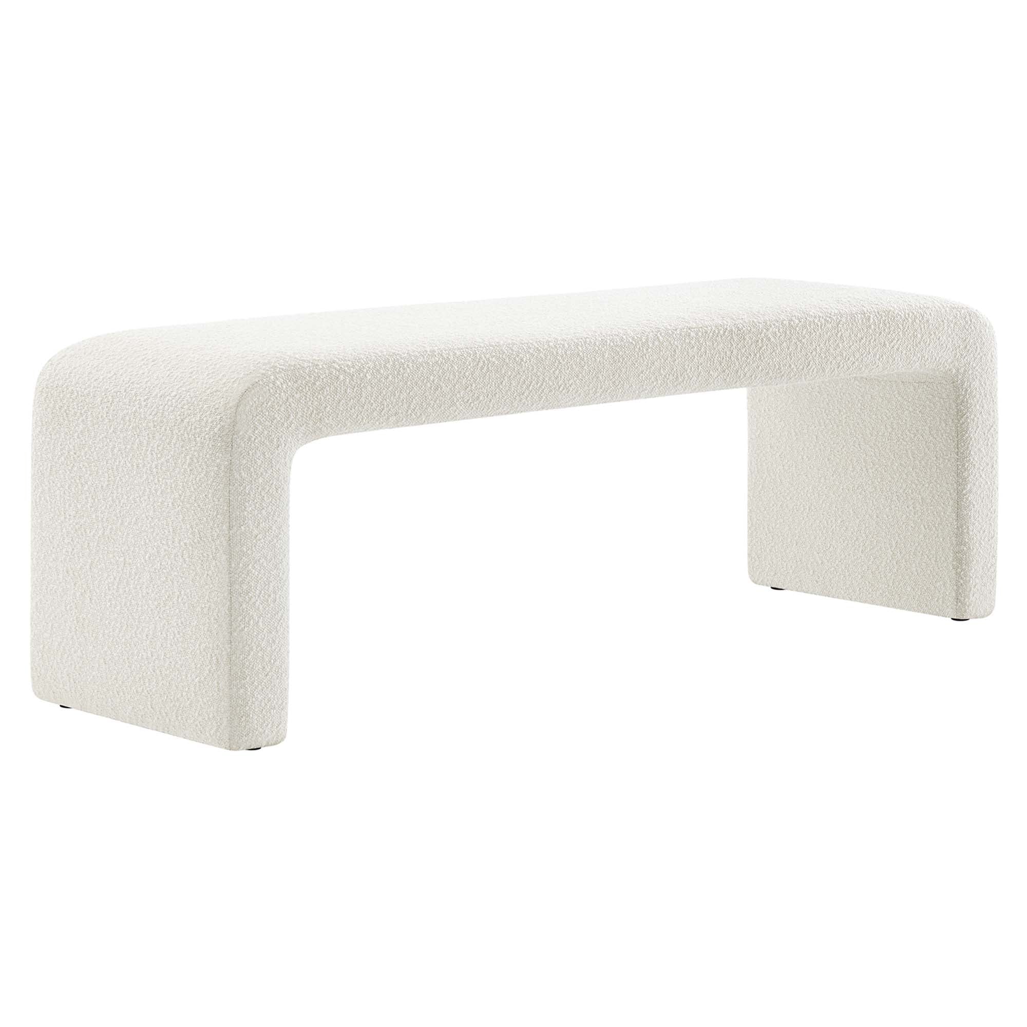 Modway Simba Boucle Fabric Waterfall Long Bench