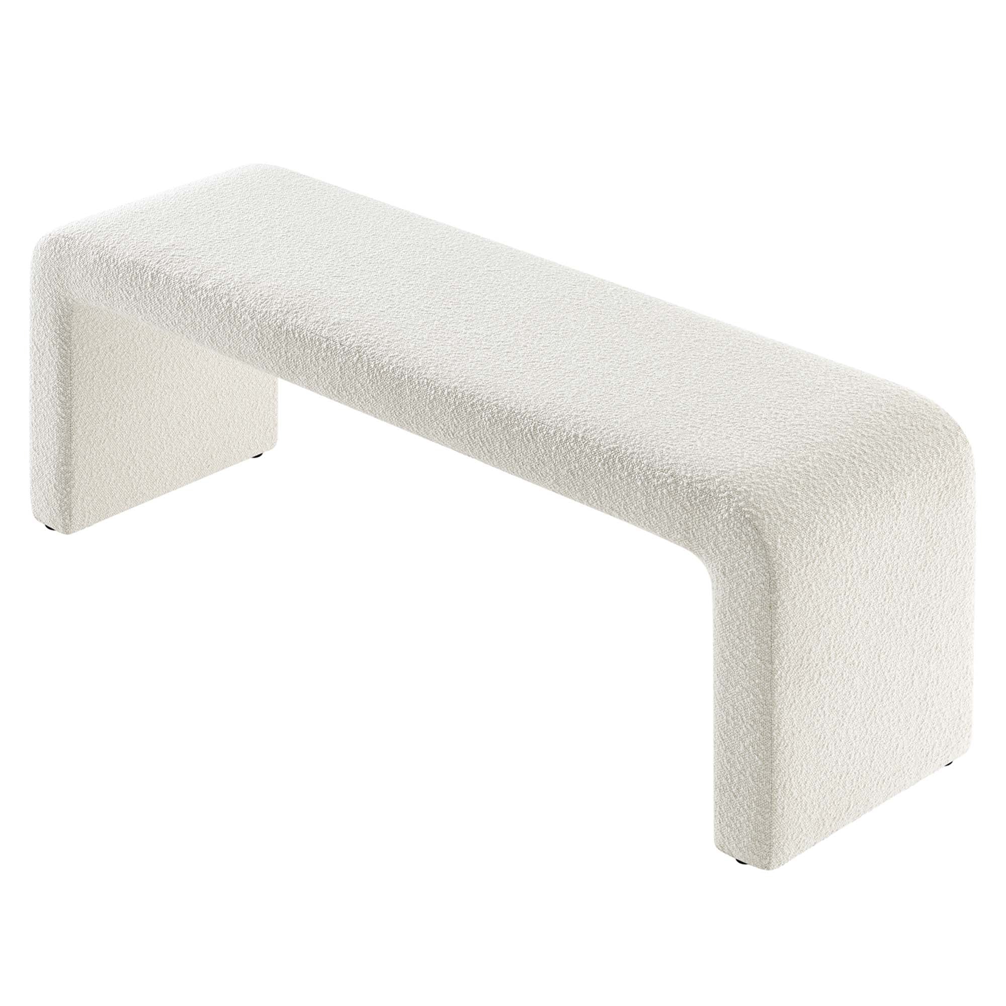 Modway Simba Boucle Fabric Waterfall Long Bench