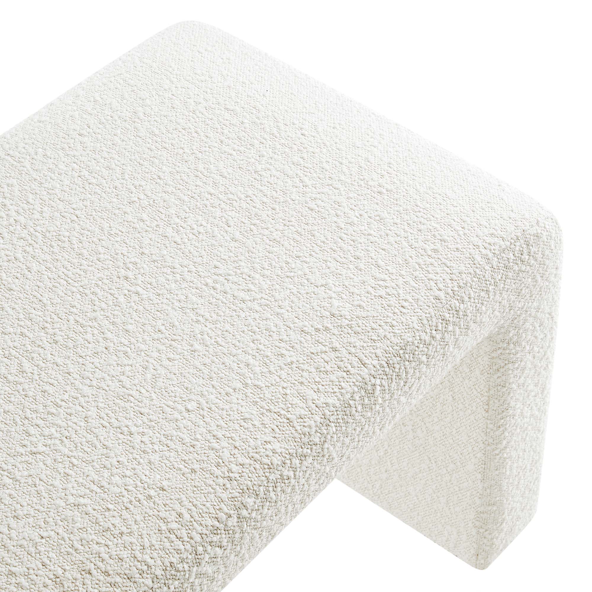 Modway Simba Boucle Fabric Waterfall Long Bench