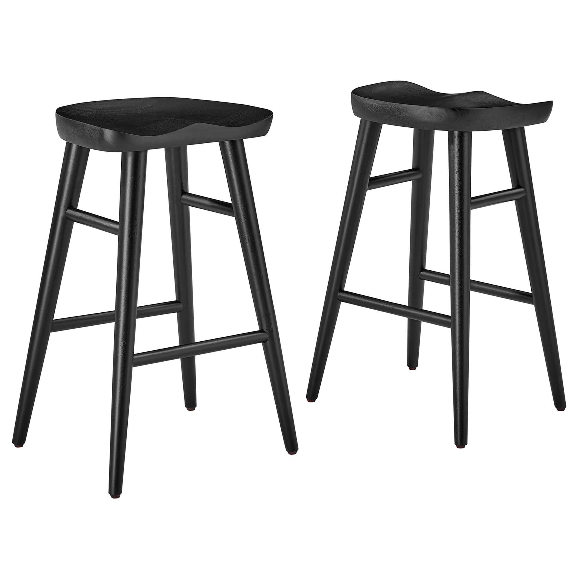 Modway Saville Backless Wood Counter Stools Set of 2