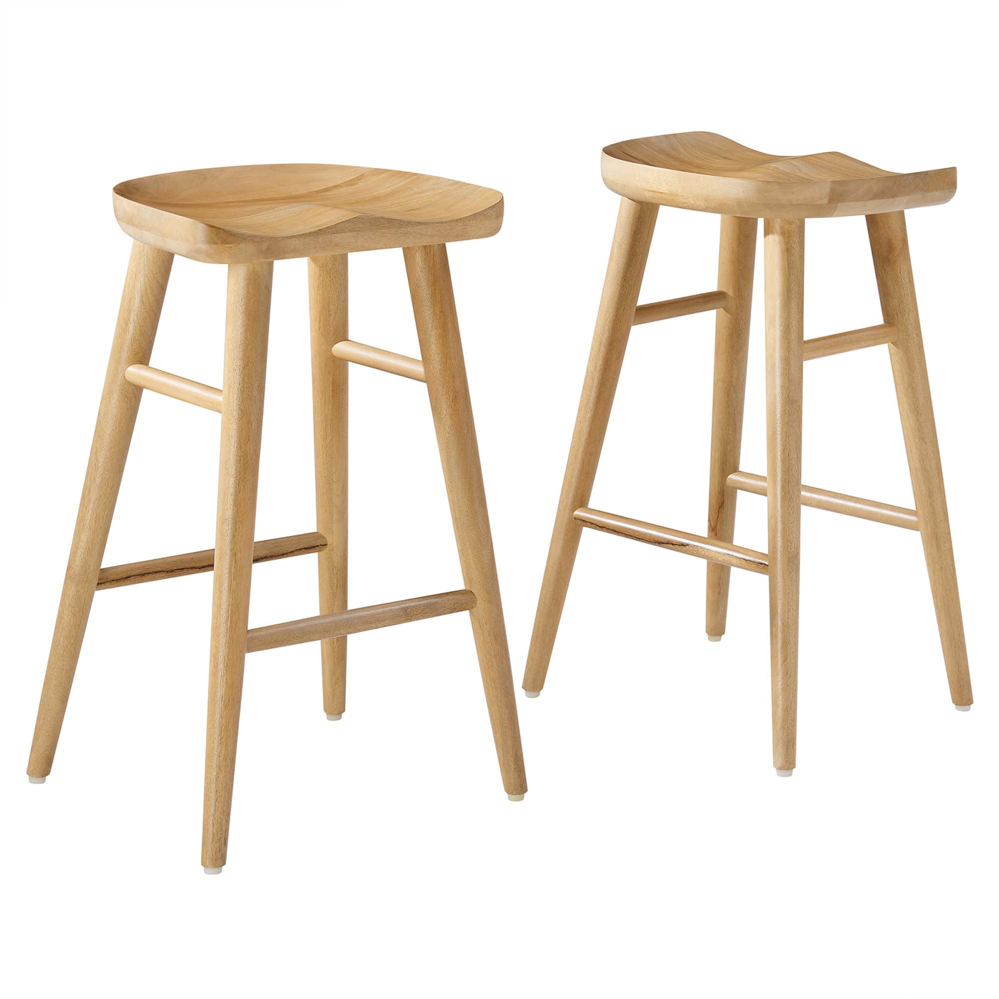 Modway Saville Backless Wood Counter Stools Set of 2