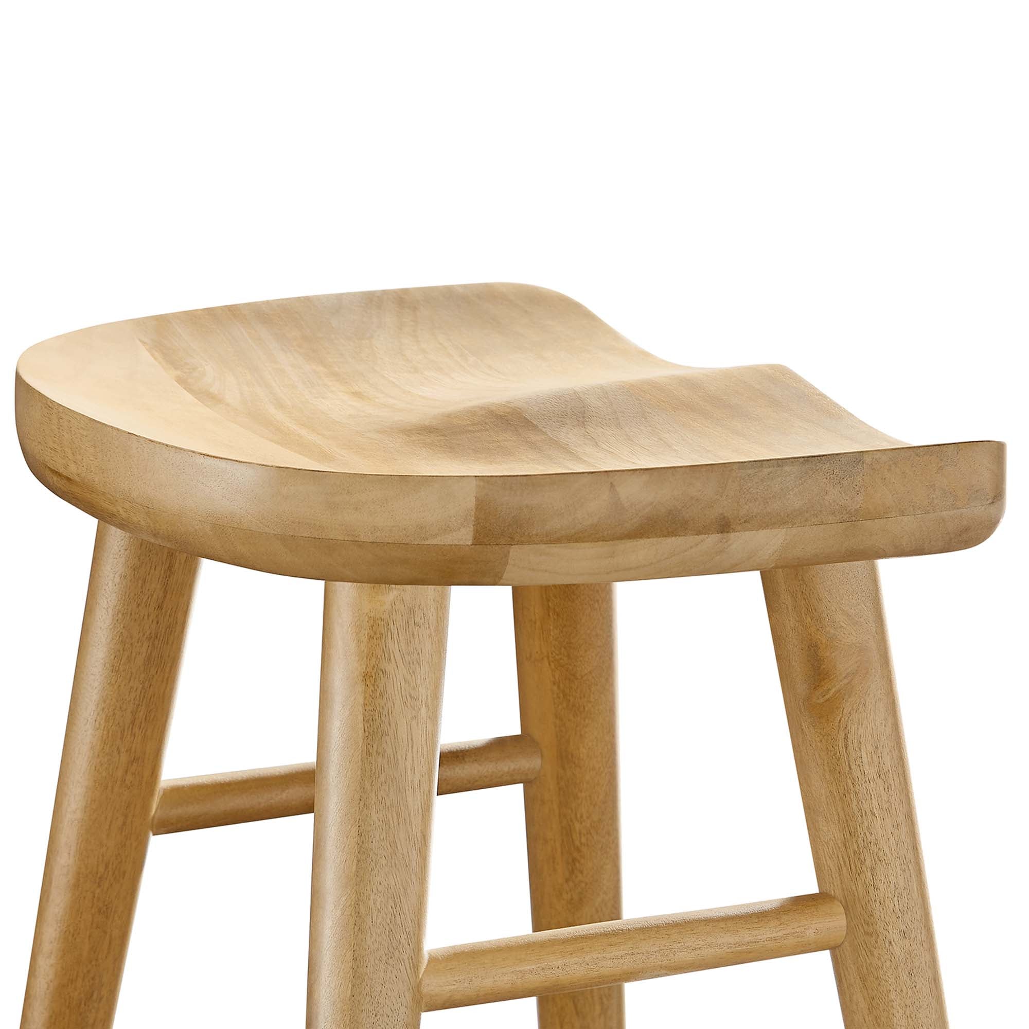 Modway Saville Backless Wood Counter Stools Set of 2
