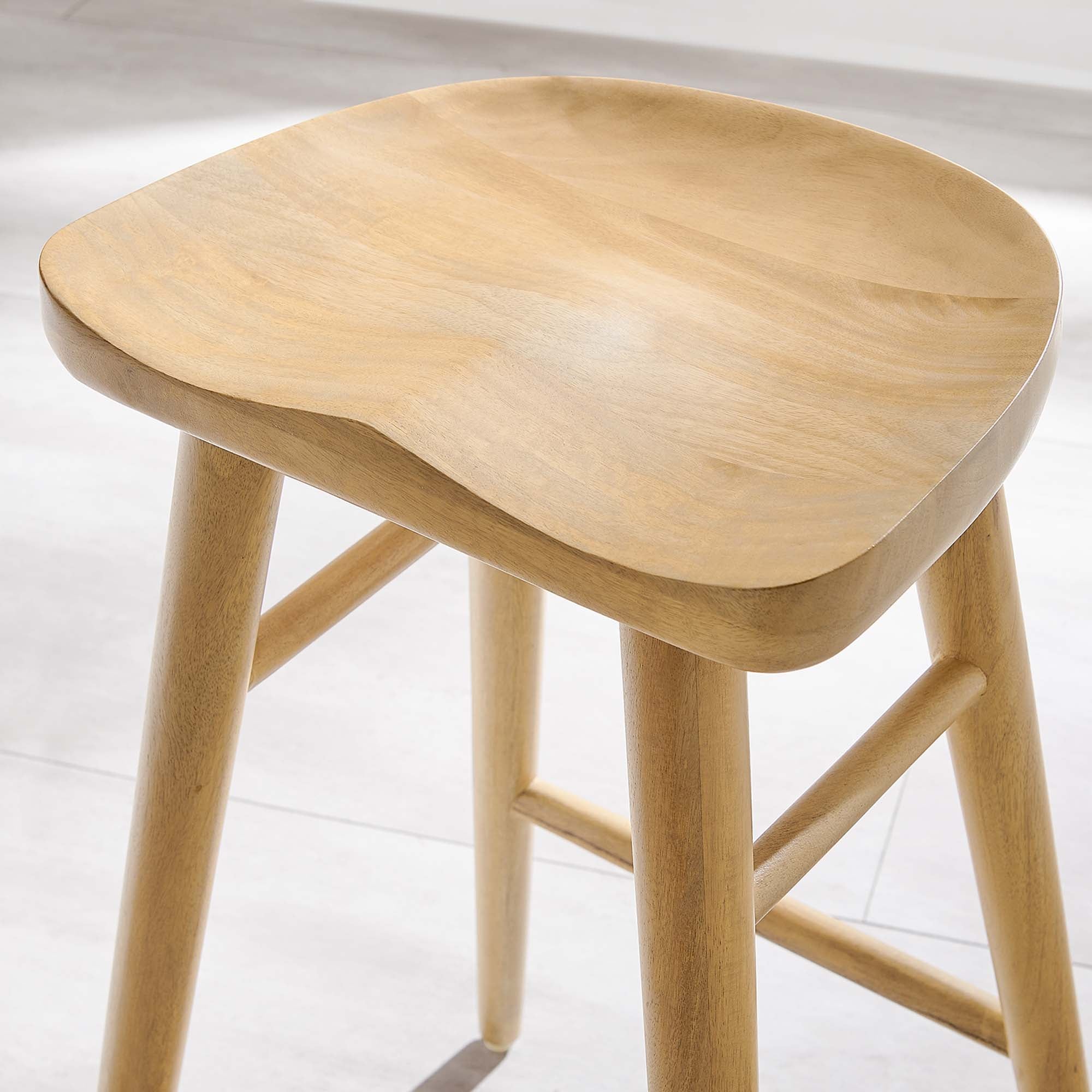 Modway Saville Backless Wood Counter Stools Set of 2