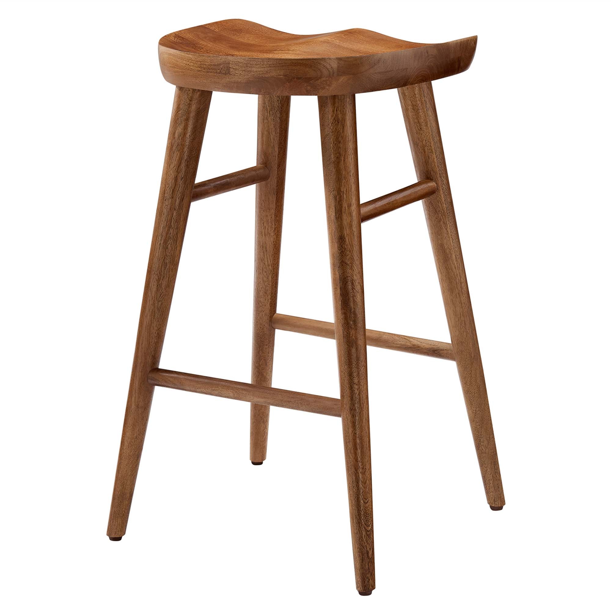 Modway Saville Backless Wood Counter Stools Set of 2