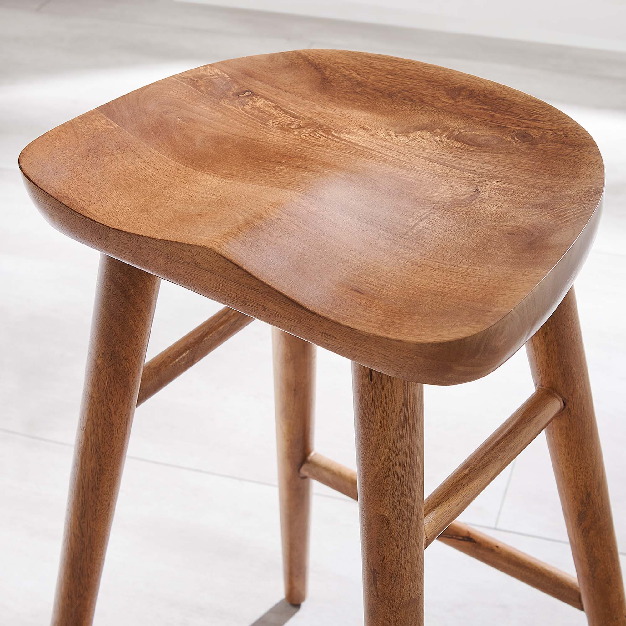 Modway Saville Backless Wood Counter Stools Set of 2