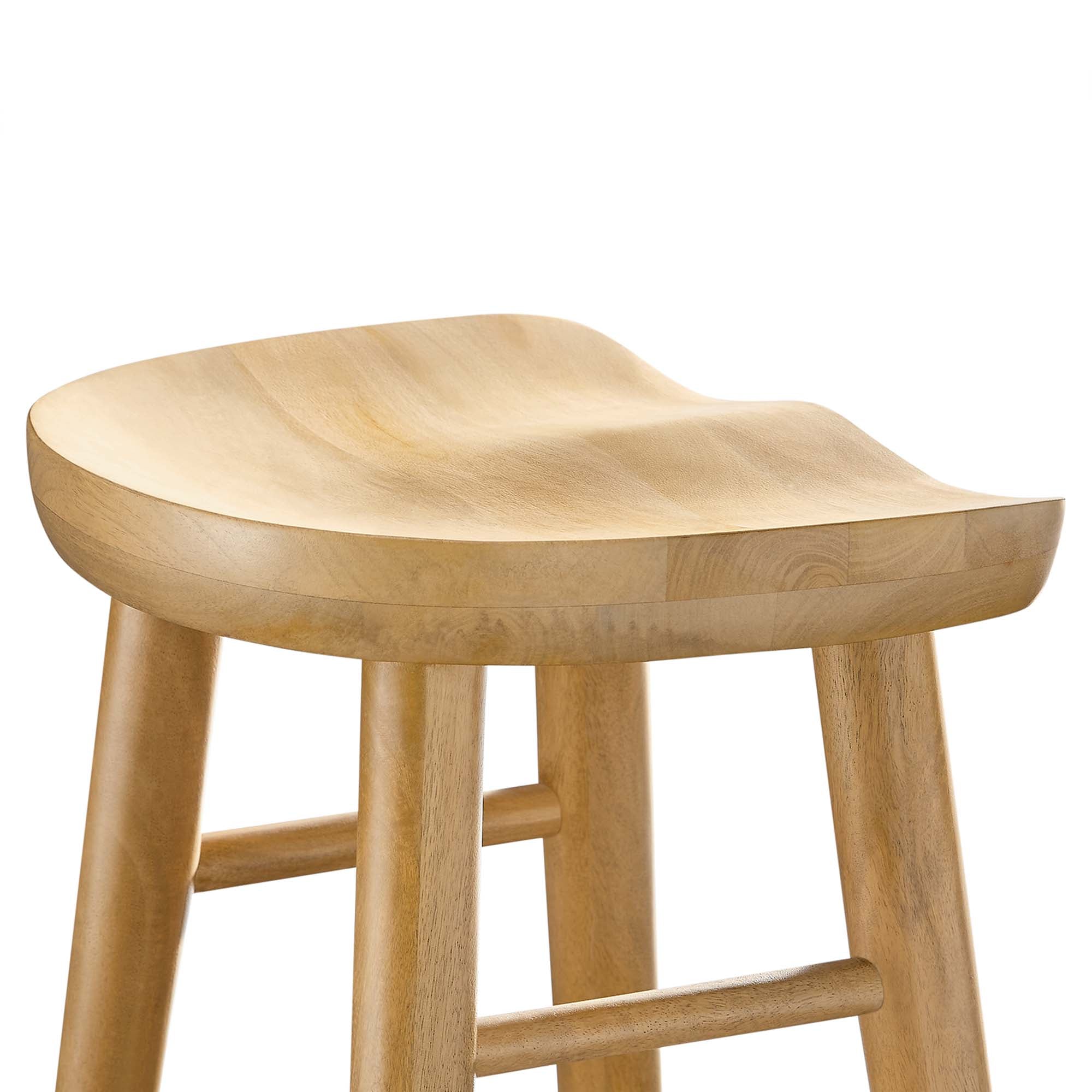Modway Saville Backless Wood Bar Stools Set of 2