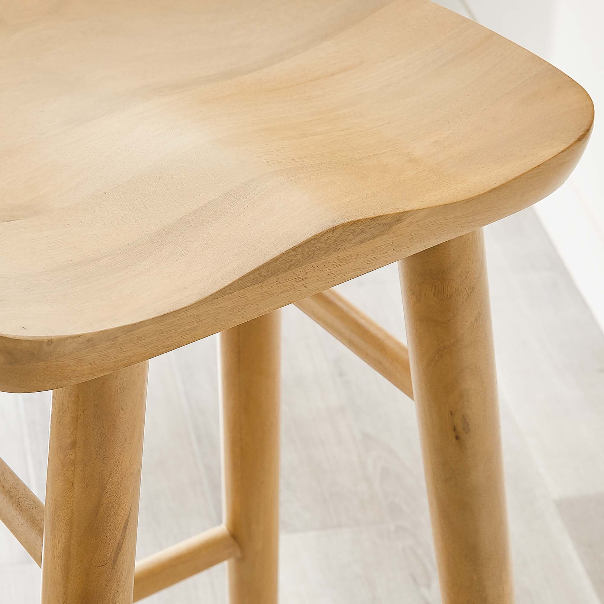 Modway Saville Backless Wood Bar Stools Set of 2
