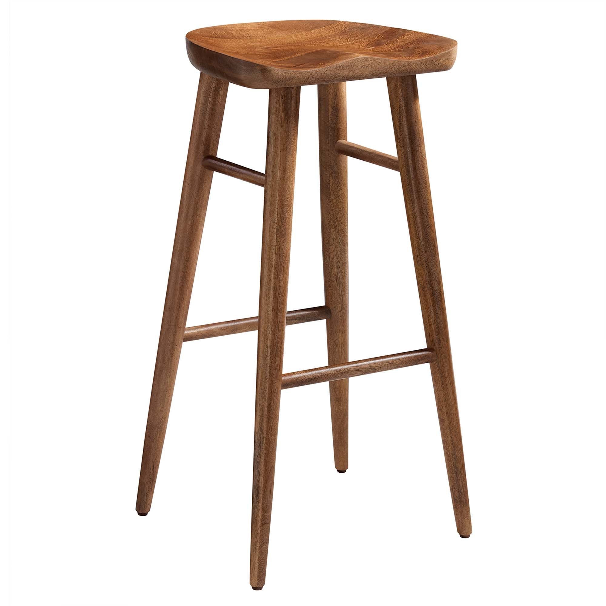 Modway Saville Backless Wood Bar Stools Set of 2