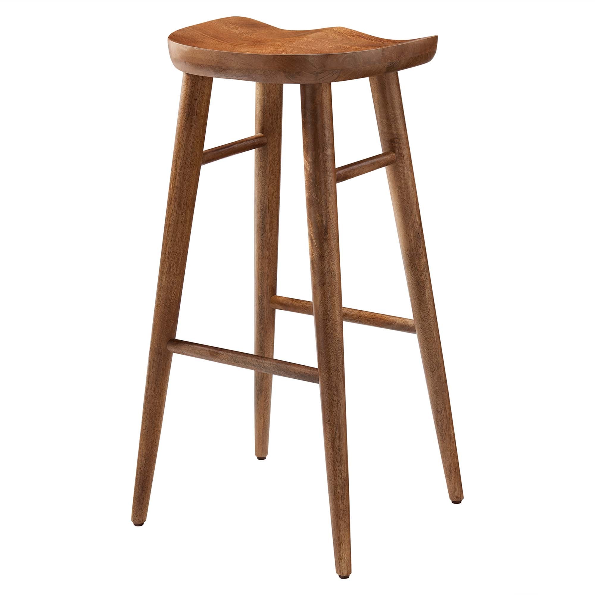 Modway Saville Backless Wood Bar Stools Set of 2