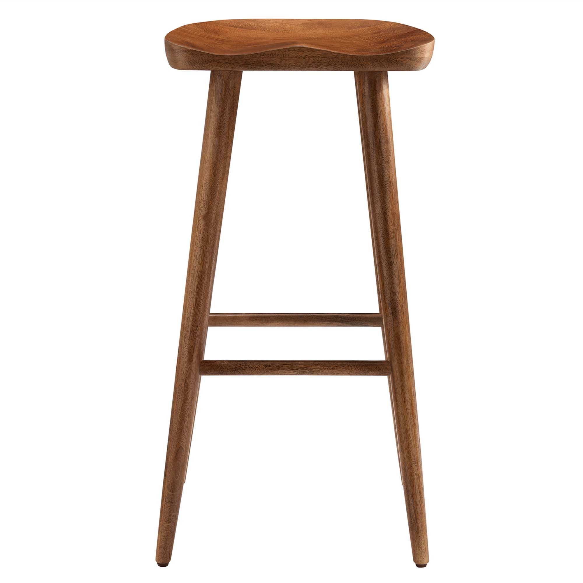 Modway Saville Backless Wood Bar Stools Set of 2
