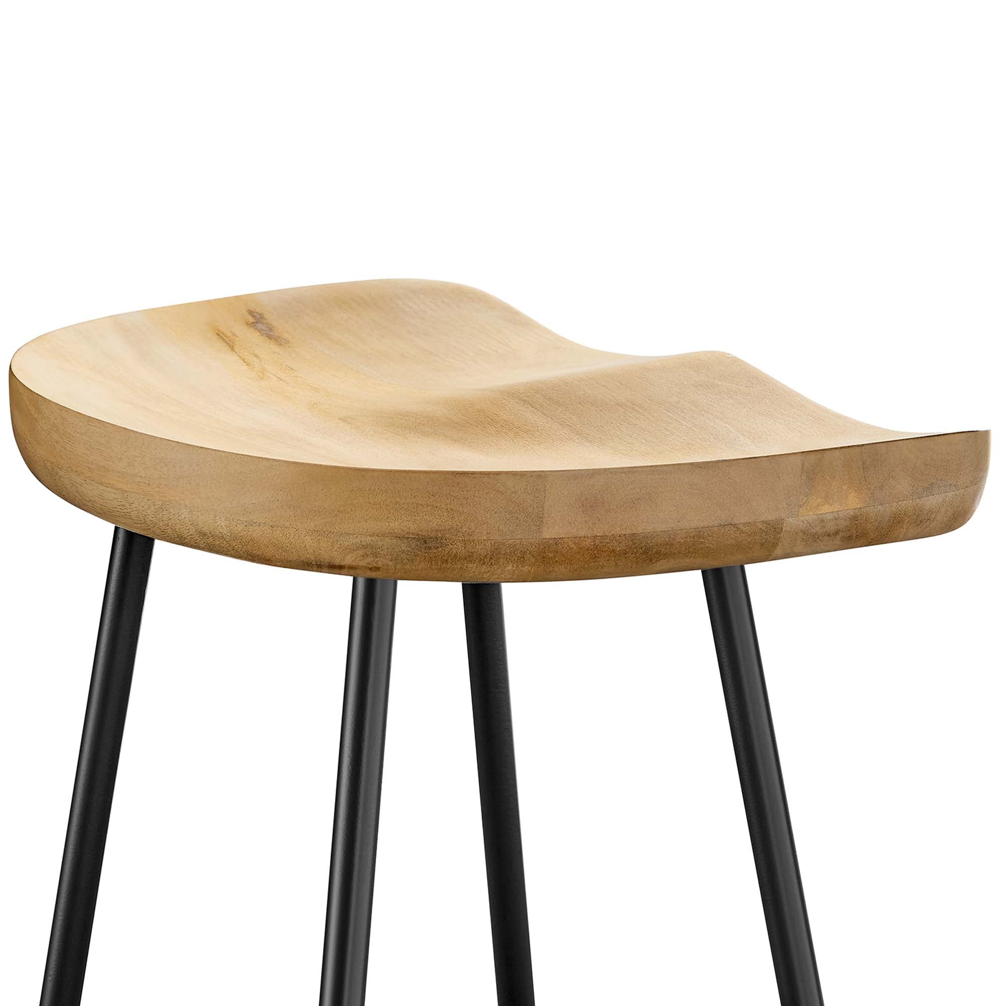 Modway Concord Backless Wood Counter Stools Set of 2