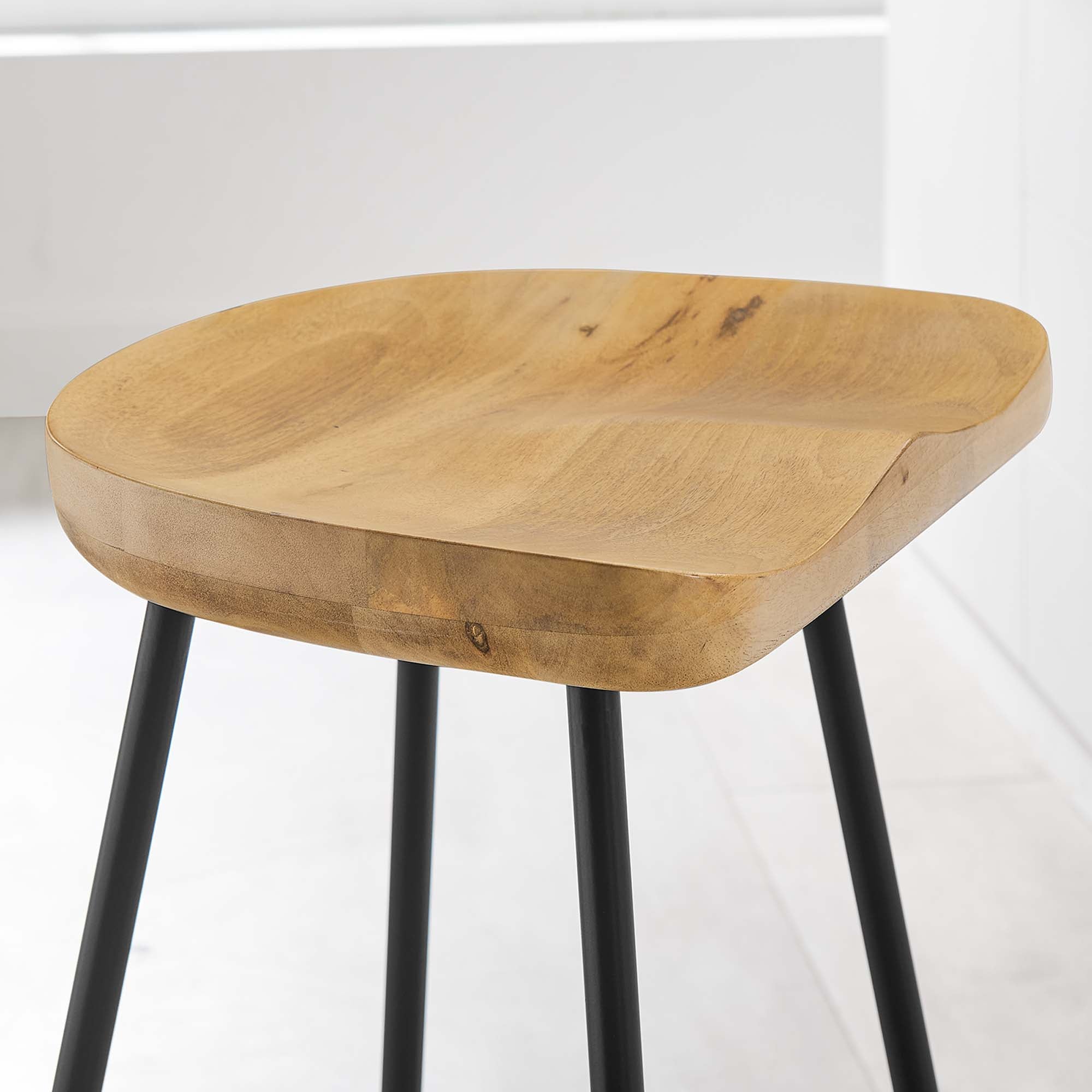 Modway Concord Backless Wood Counter Stools Set of 2