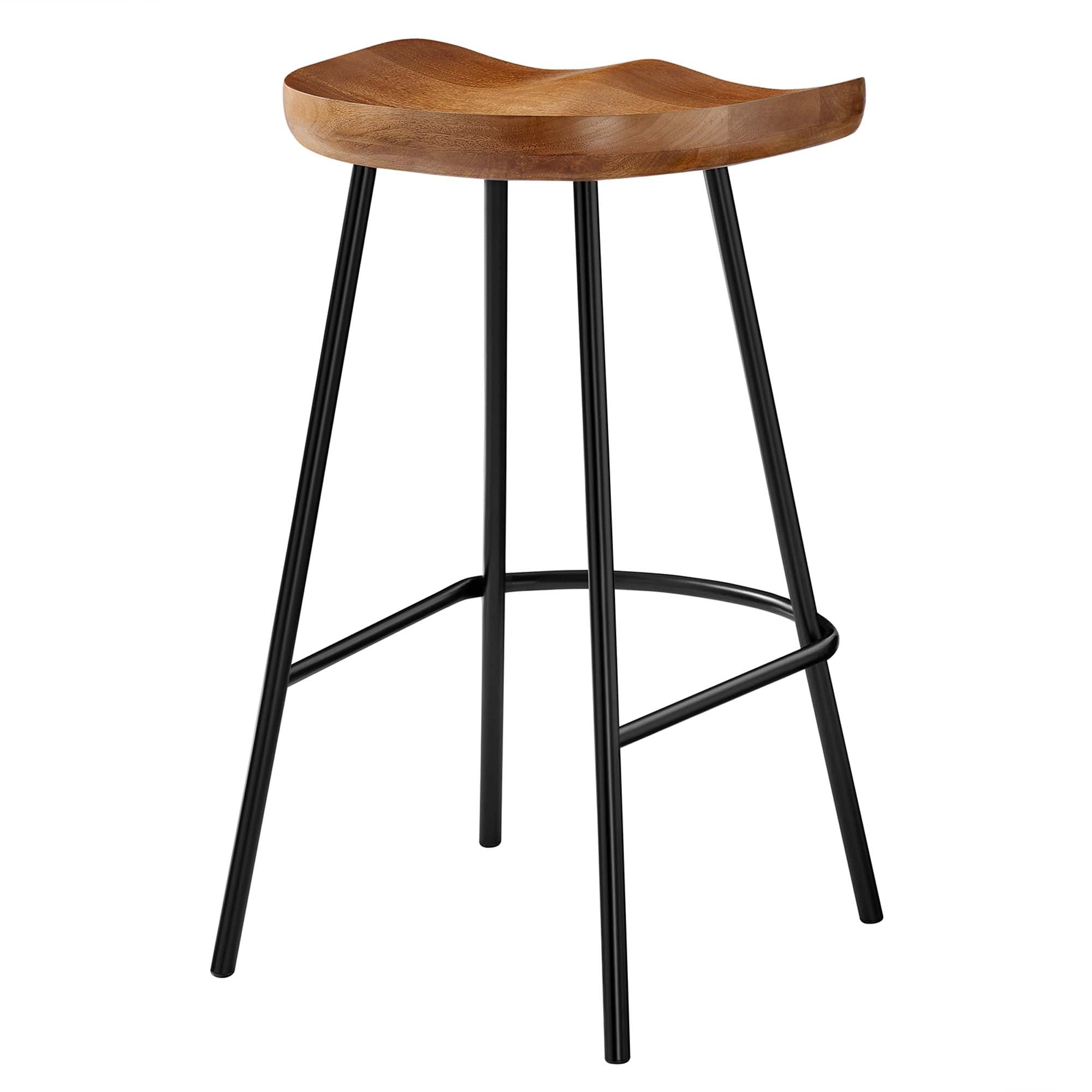 Modway Concord Backless Wood Counter Stools Set of 2