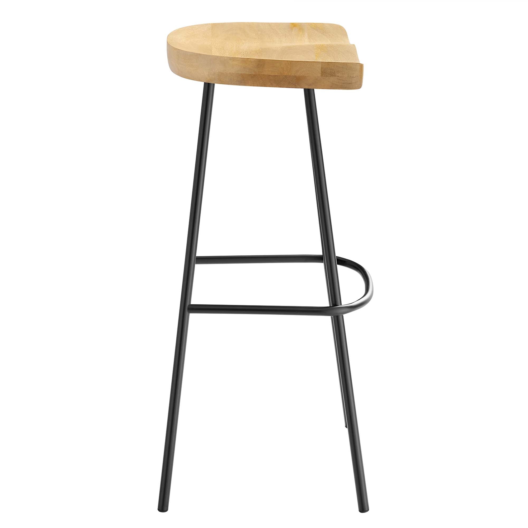 Modway Concord Backless Wood Bar Stools Set of 2