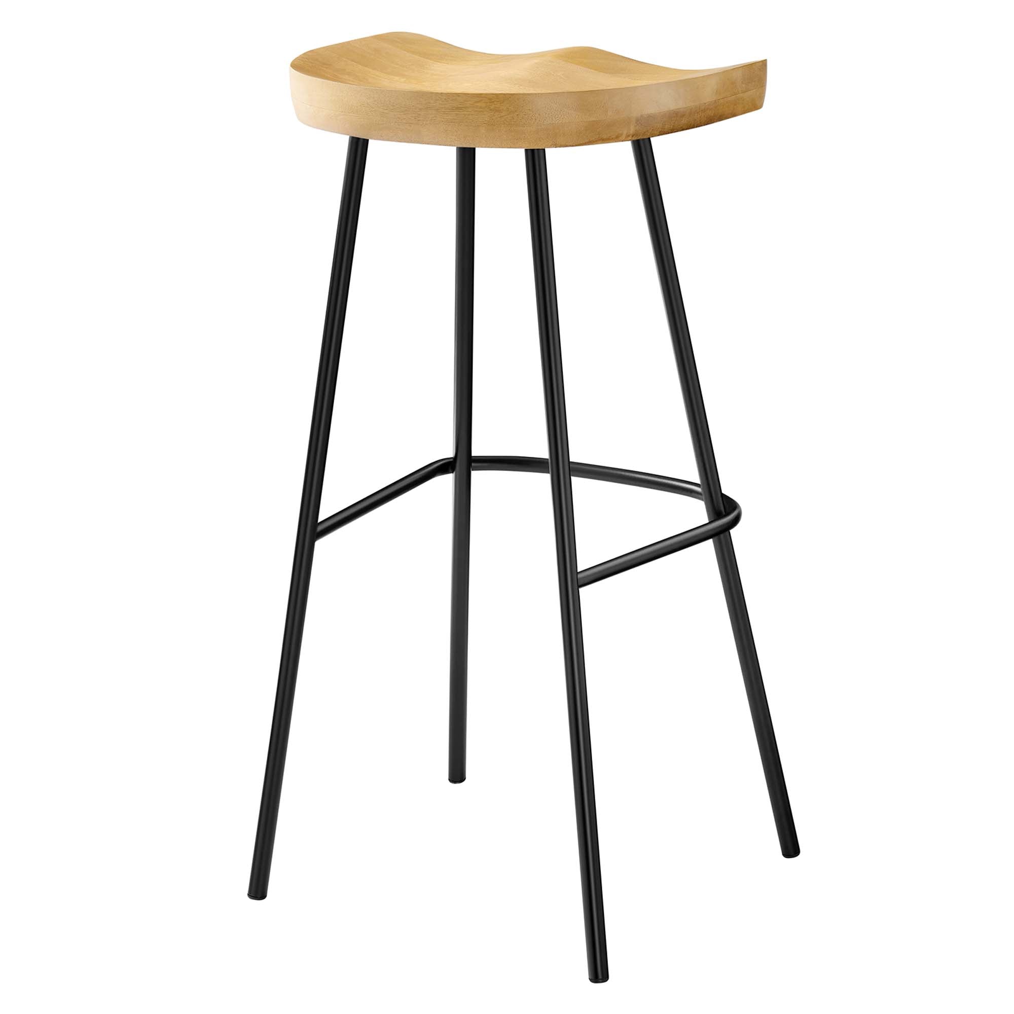 Modway Concord Backless Wood Bar Stools Set of 2