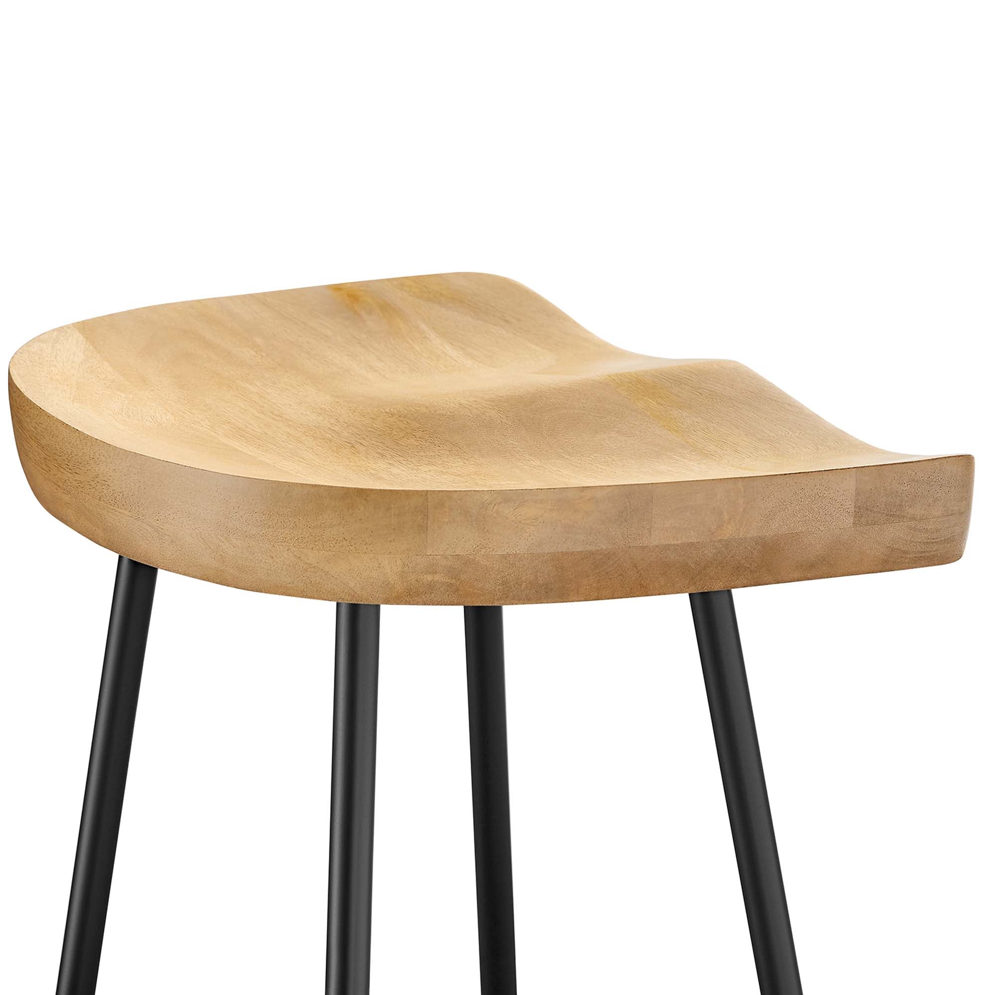 Modway Concord Backless Wood Bar Stools Set of 2