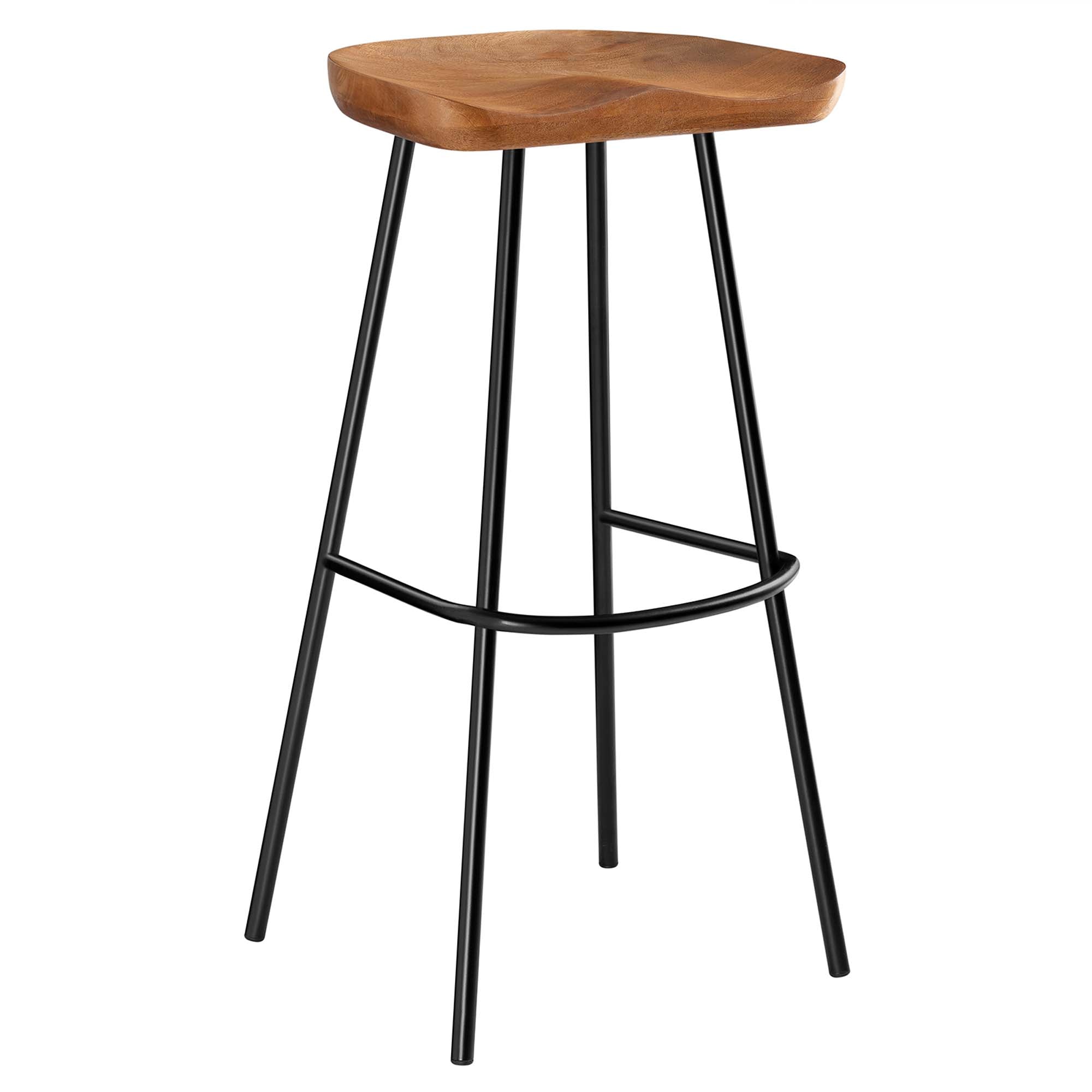 Modway Concord Backless Wood Bar Stools Set of 2