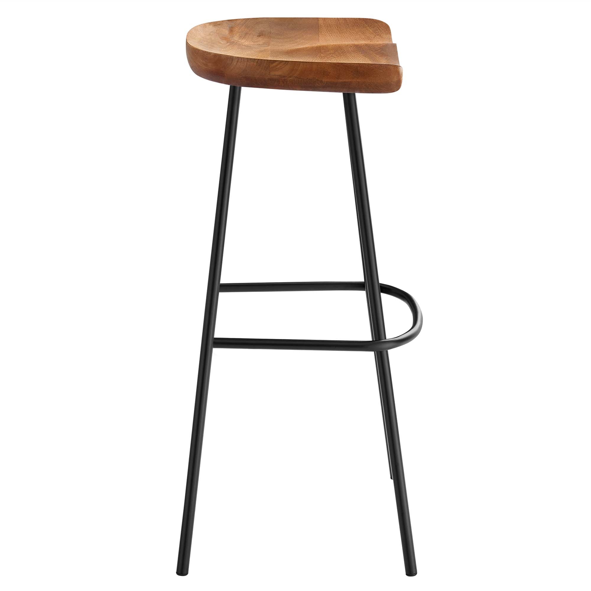 Modway Concord Backless Wood Bar Stools Set of 2