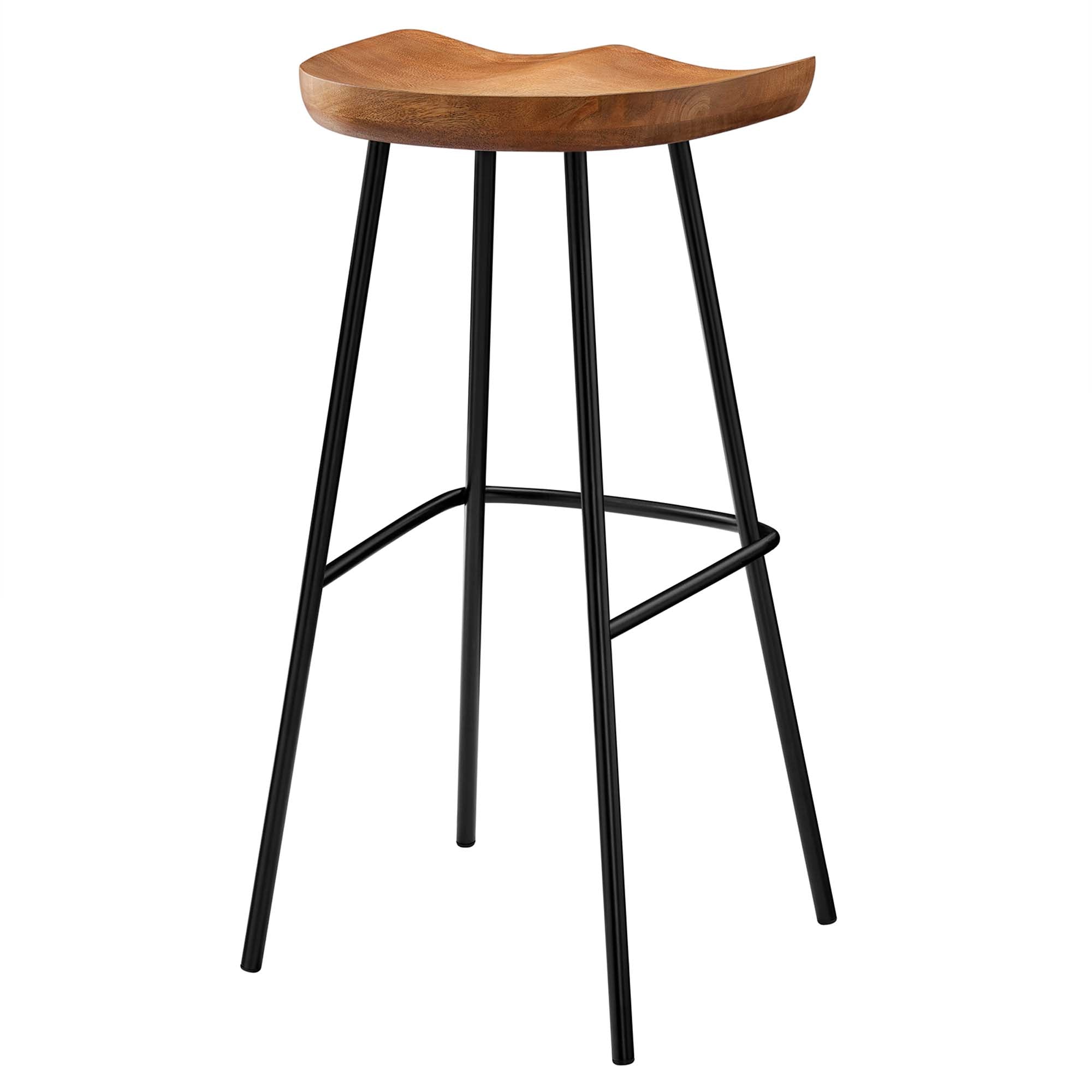 Modway Concord Backless Wood Bar Stools Set of 2
