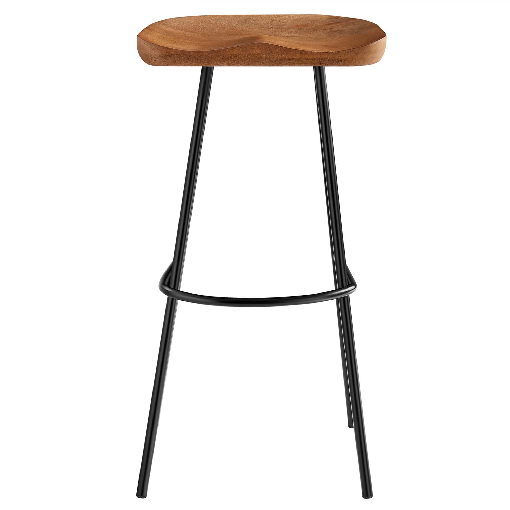 Modway Concord Backless Wood Bar Stools Set of 2