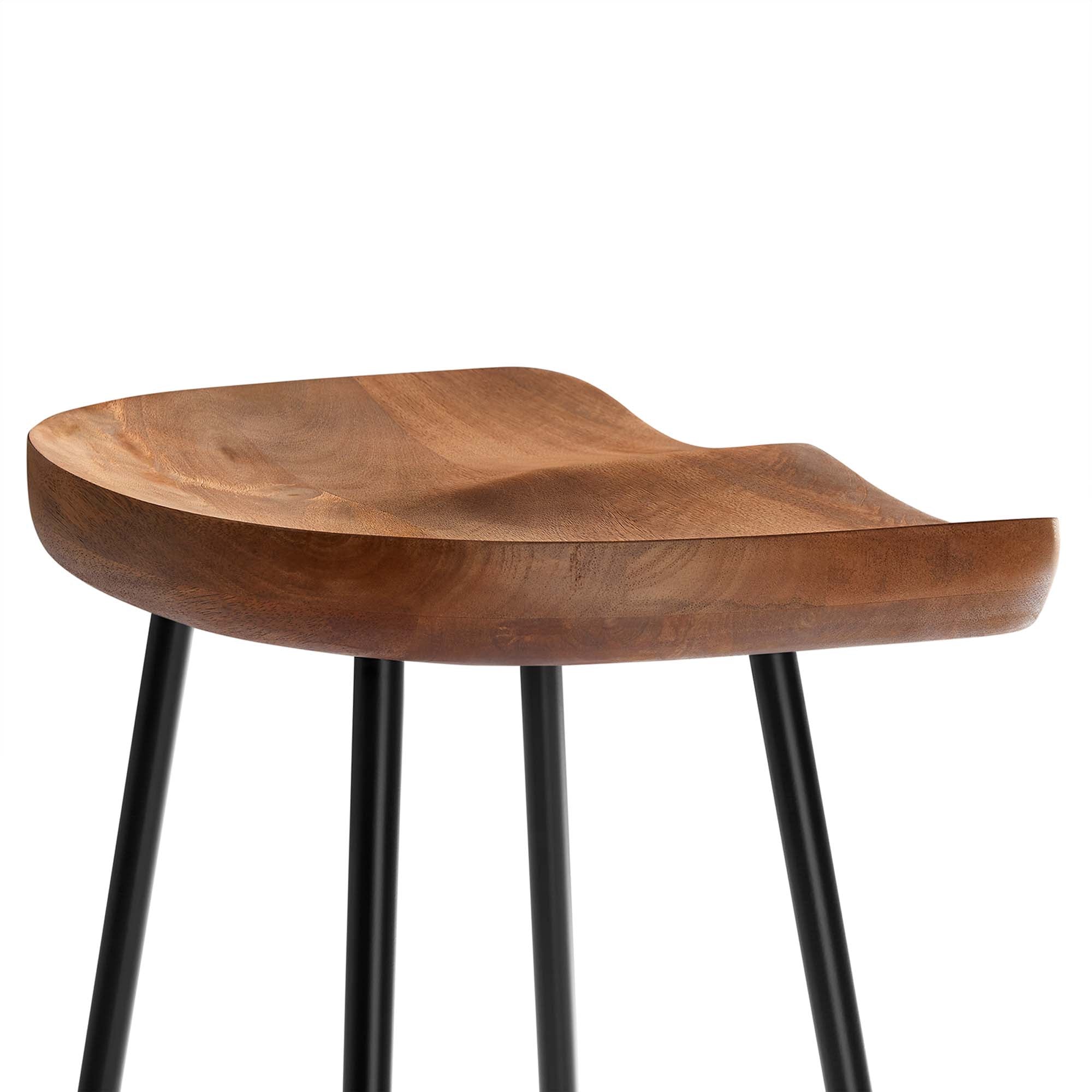 Modway Concord Backless Wood Bar Stools Set of 2