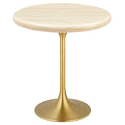 Modway Lippa 20" Round Faux Travertine Side Table