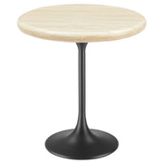 Modway Lippa 20" Round Faux Travertine Side Table
