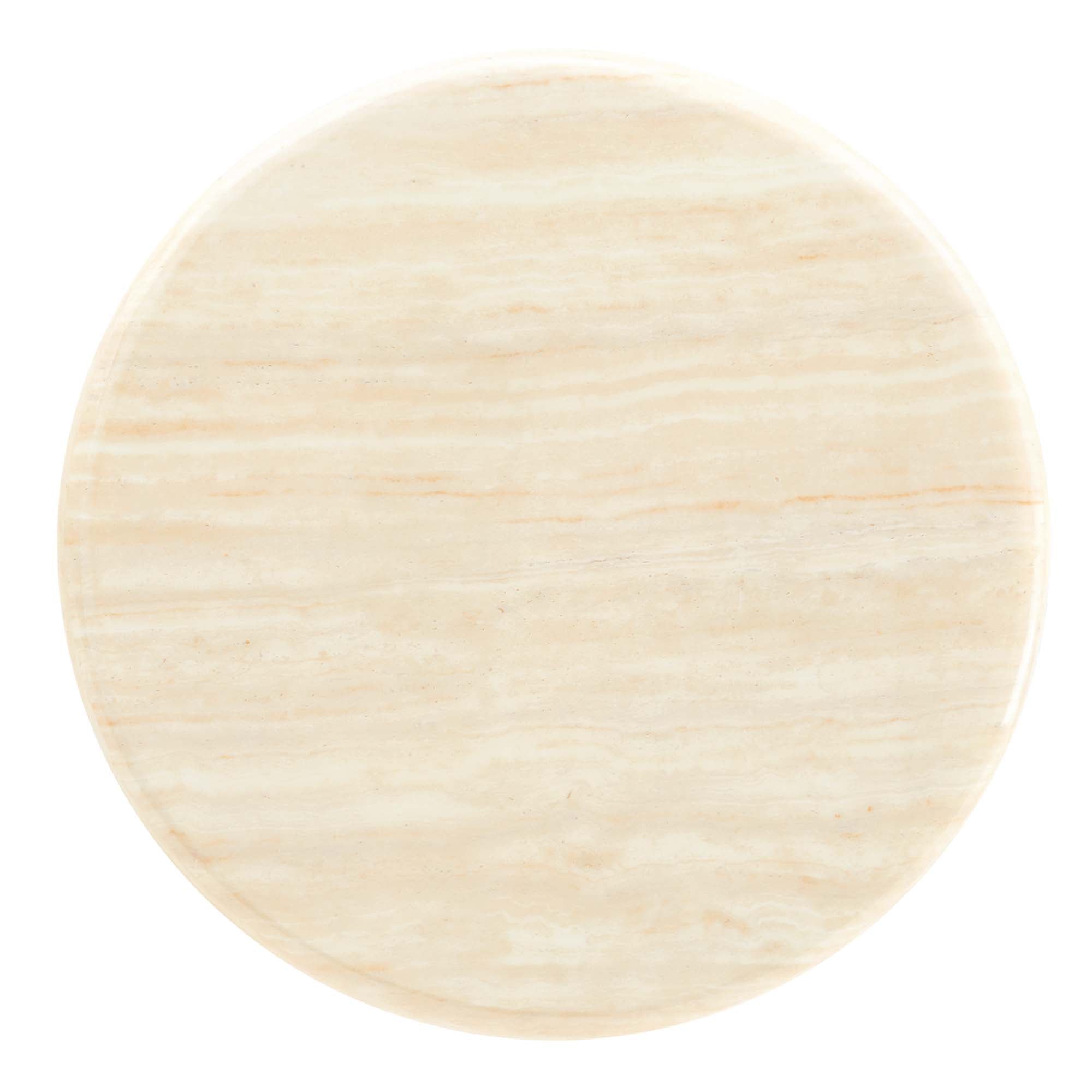 Modway Lippa 20" Round Faux Travertine Side Table