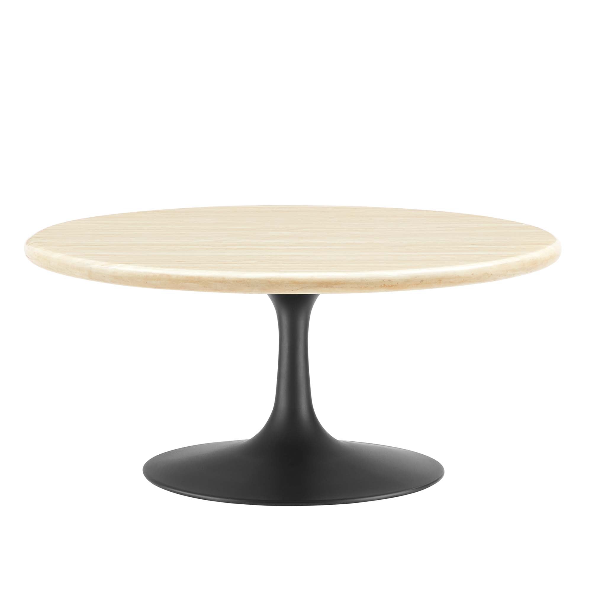 Modway Lippa 36" Round Faux Travertine Coffee Table