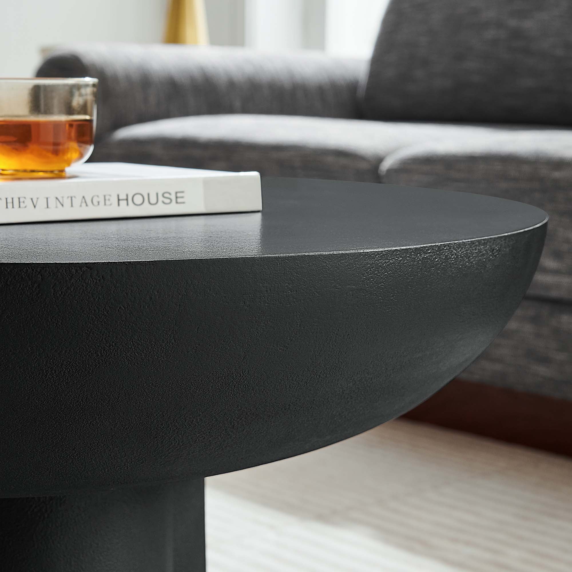 Modway Caspian Round Concrete Coffee Table