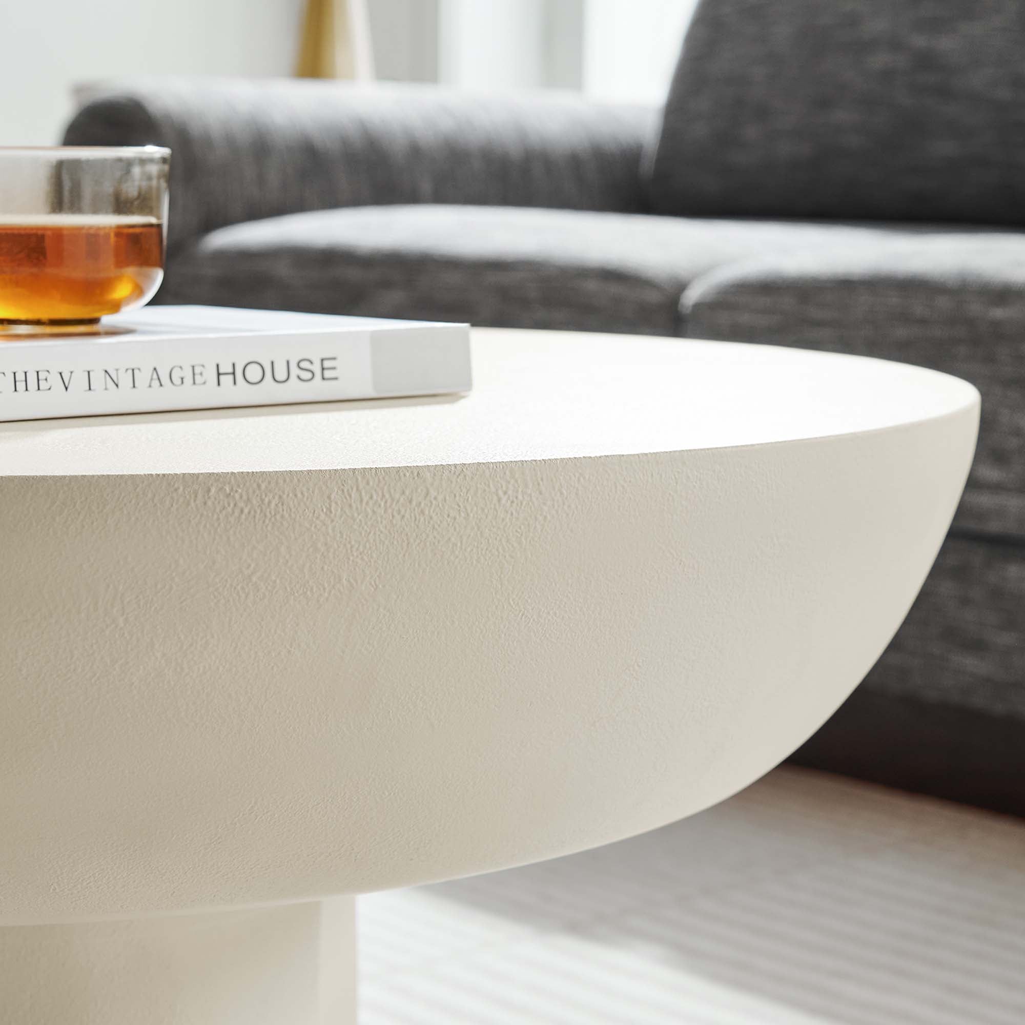 Modway Caspian Round Concrete Coffee Table