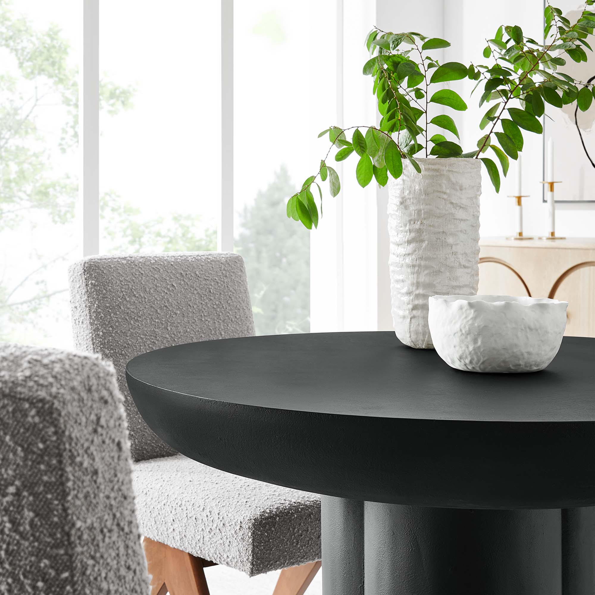 Modway Caspian 40" Round Concrete Dining Table