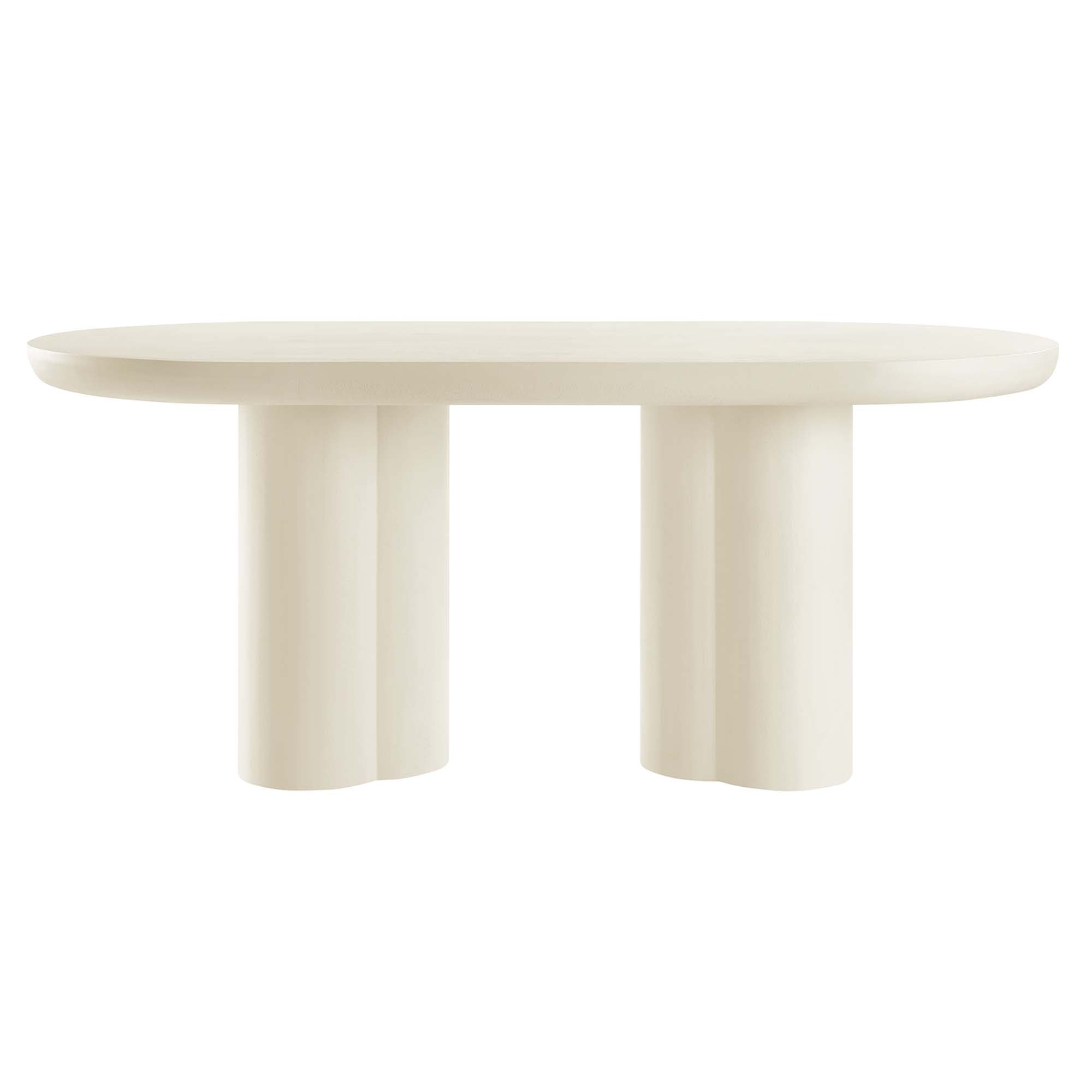 Modway Caspian 72" Oval Concrete Dining Table