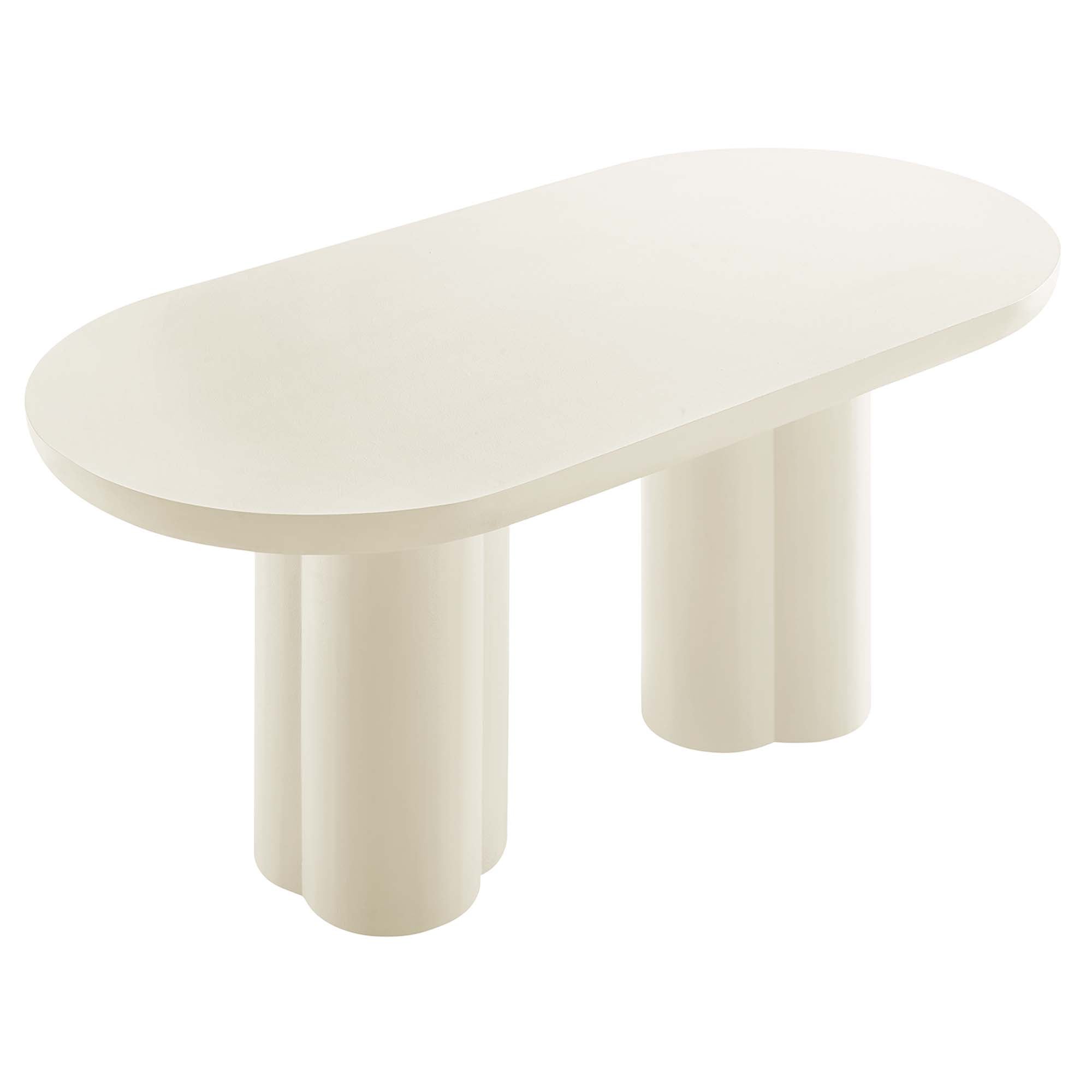 Modway Caspian 72" Oval Concrete Dining Table