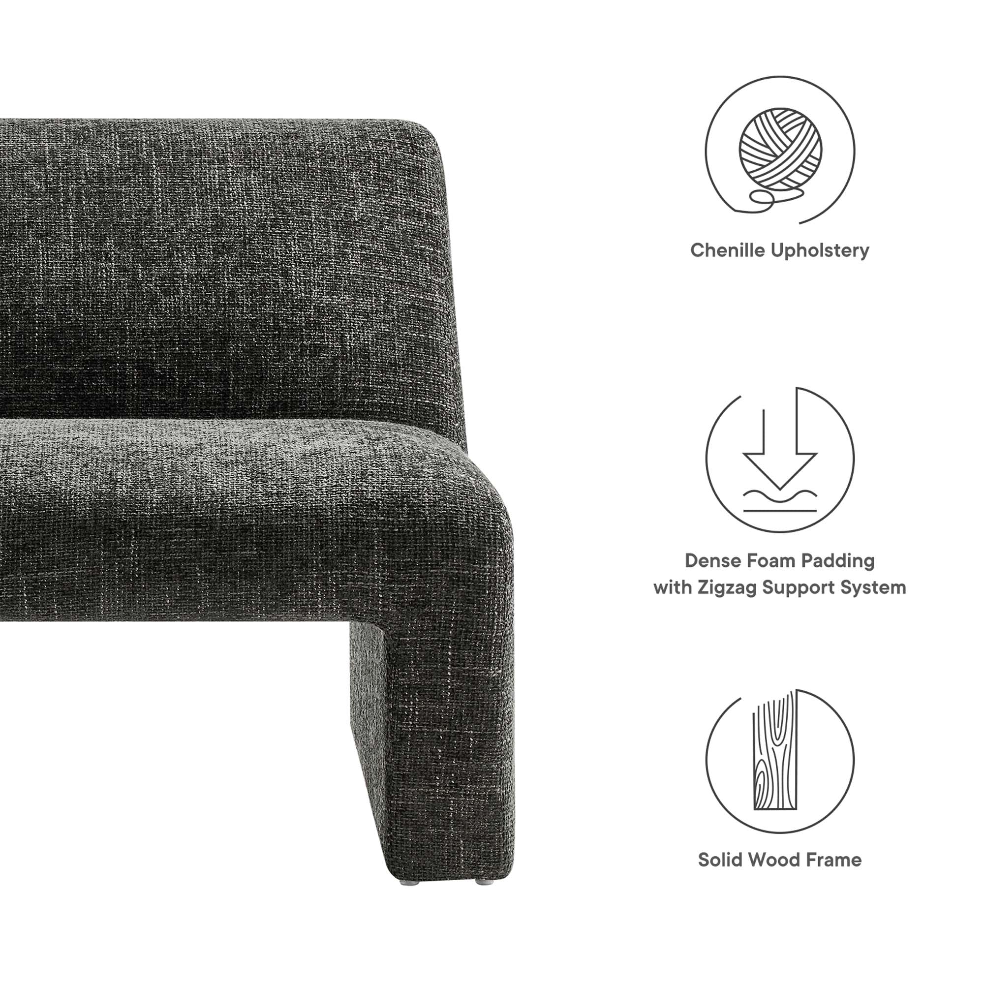 Modway Amita Chenille Upholstered Accent Chair