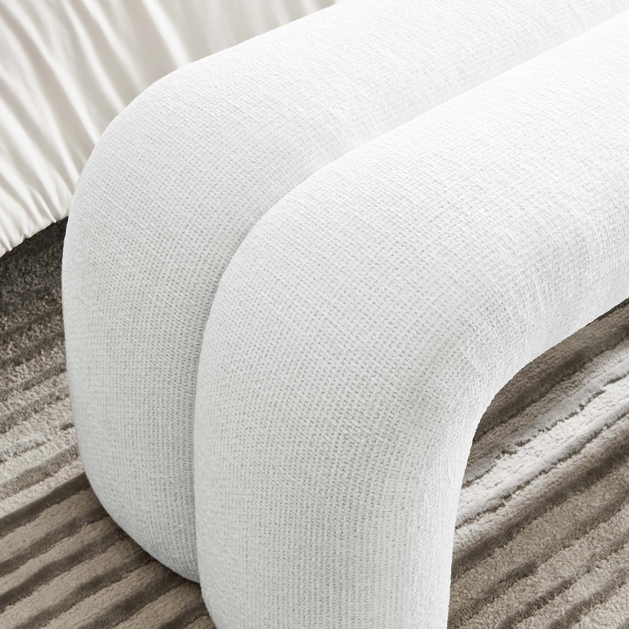 Modway Dax 50.5" Chenille Upholstered Accent Bench