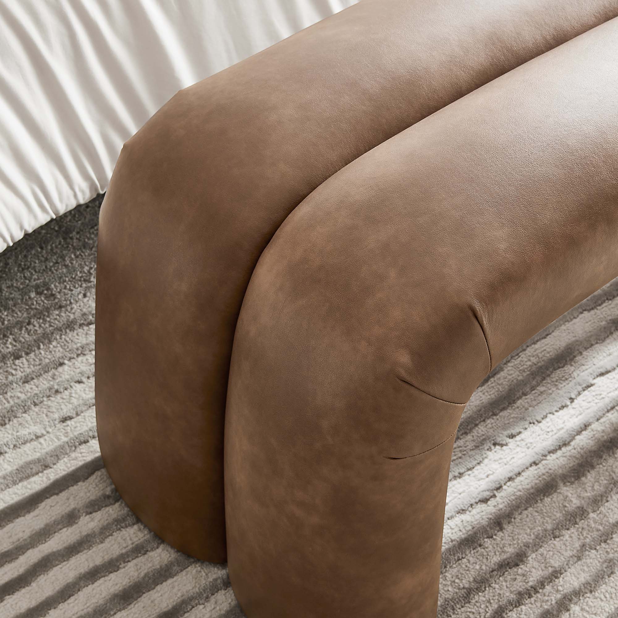 Modway Dax 50.5" Vegan Leather Upholstered Accent Bench