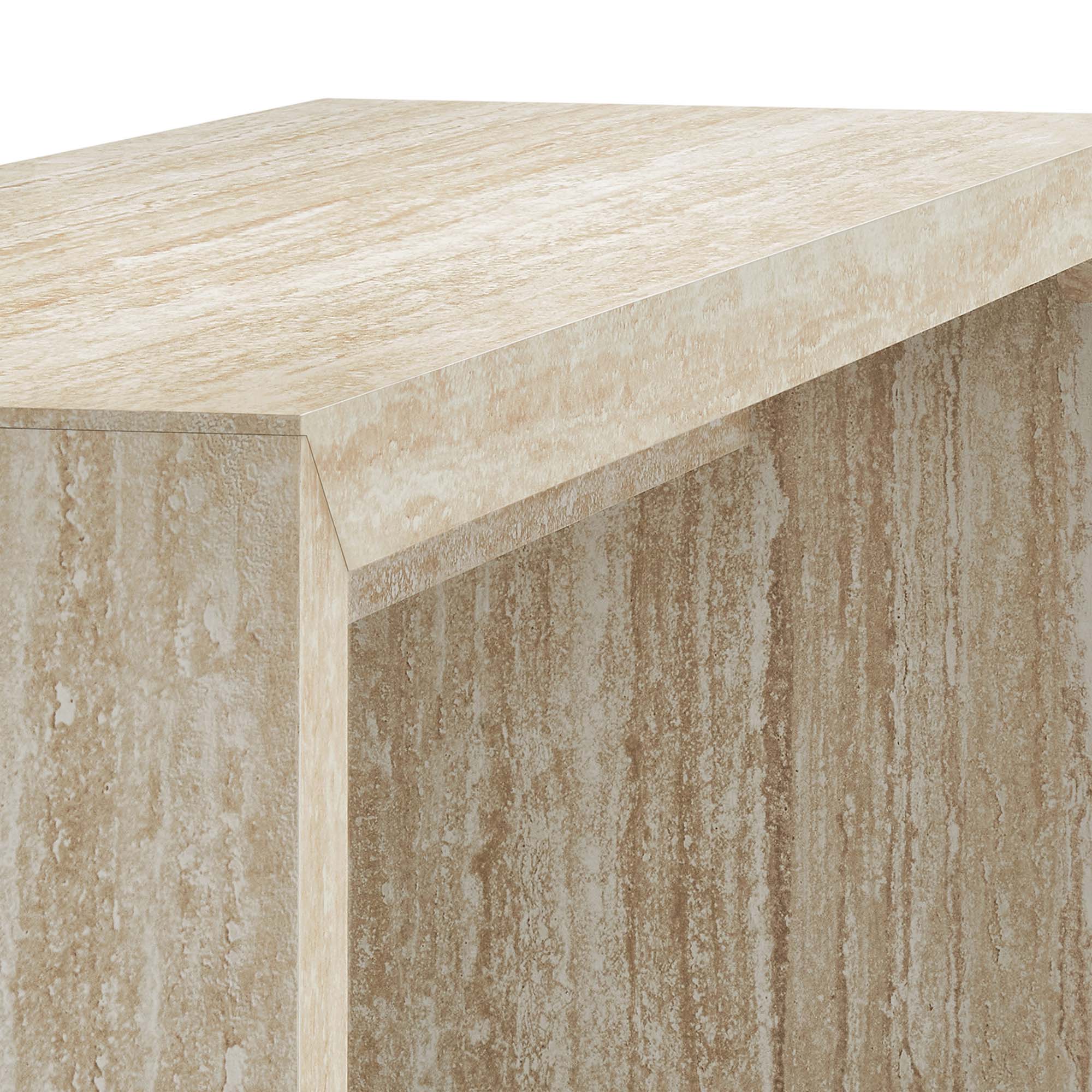 Modway Mirella Faux Travertine Console Table
