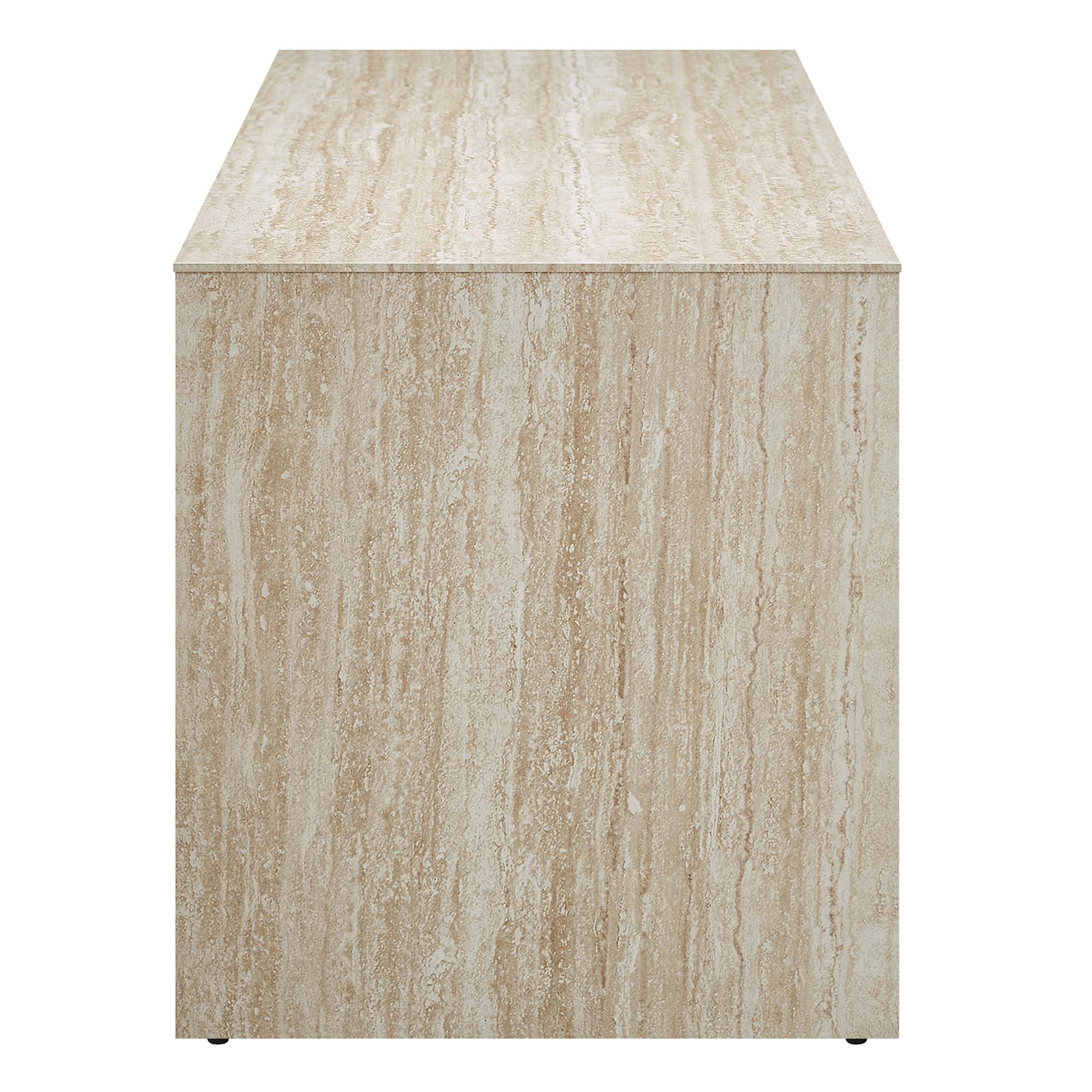 Modway Mirella 62" Faux Travertine Long Bench