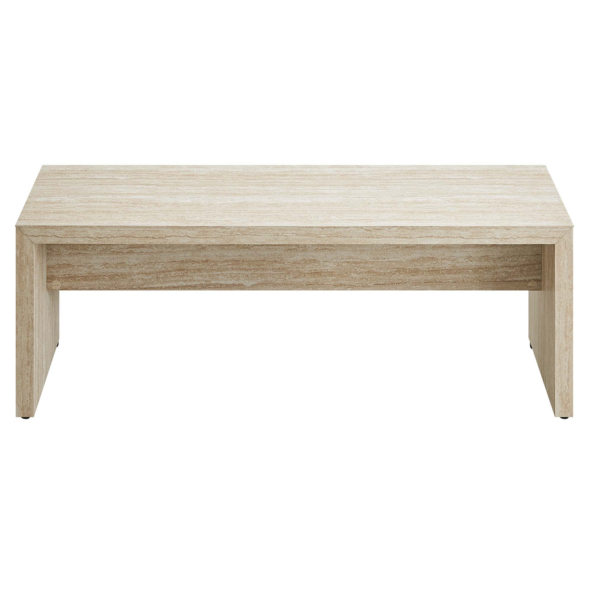 Modway Mirella 53.5” Faux Travertine Bench