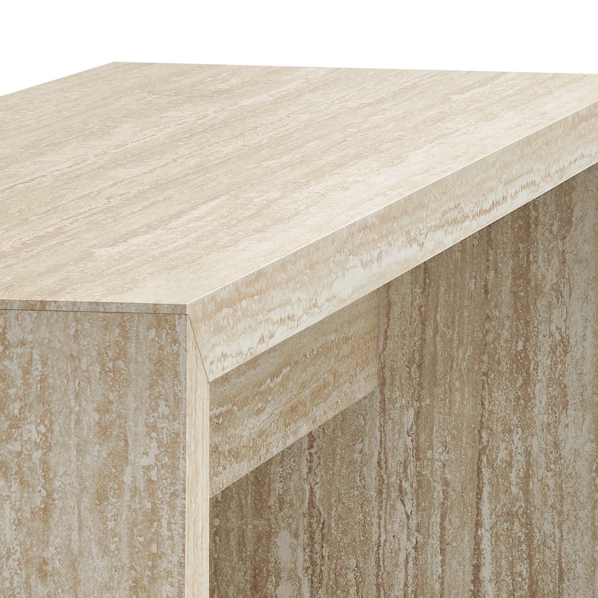 Modway Mirella 53.5” Faux Travertine Bench