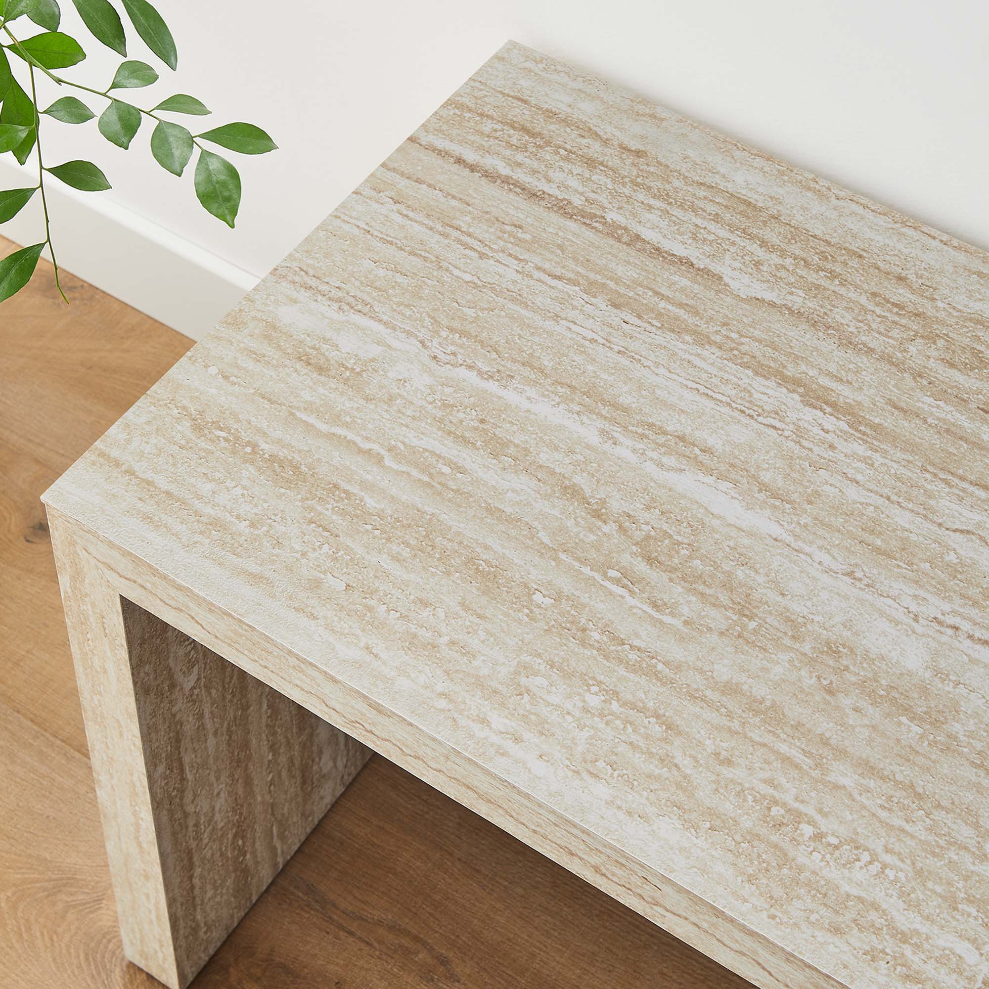 Modway Mirella 53.5” Faux Travertine Bench