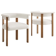 Modway Imogen Performance Velvet Barrel Dining Chairs Set of 2